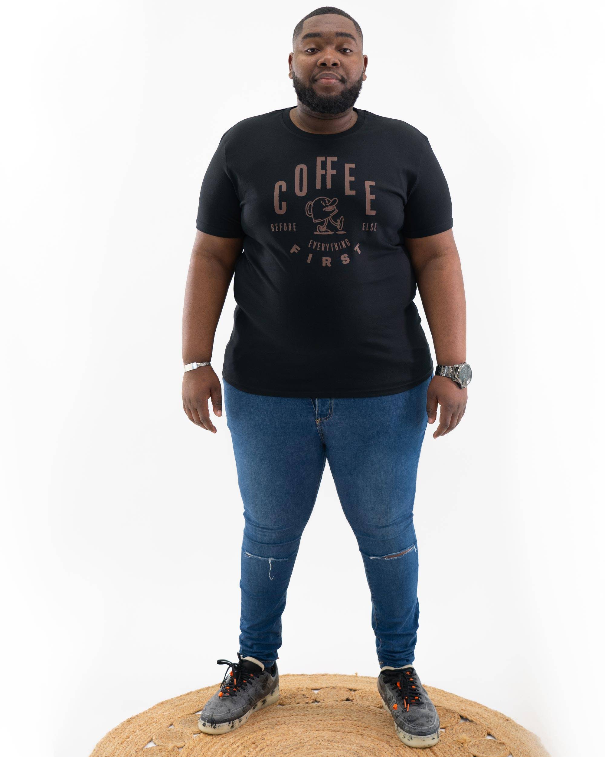 T-shirt First coffee (en promo) Grafitee