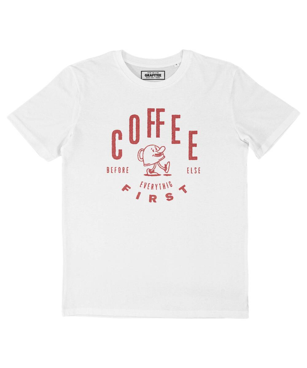 T-shirt First coffee (en promo) Grafitee