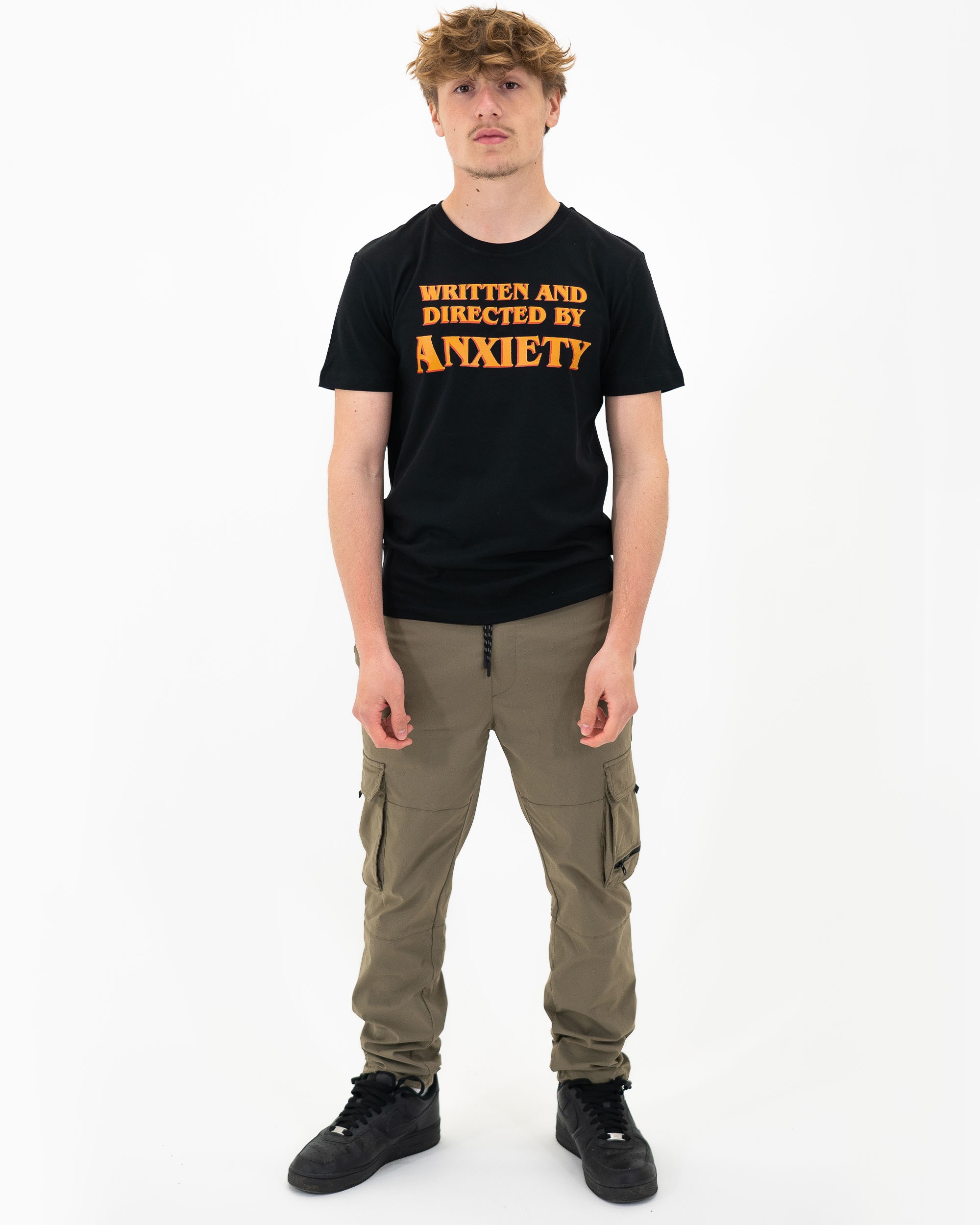 T-shirt Anxiety (en promo) de couleur Noir