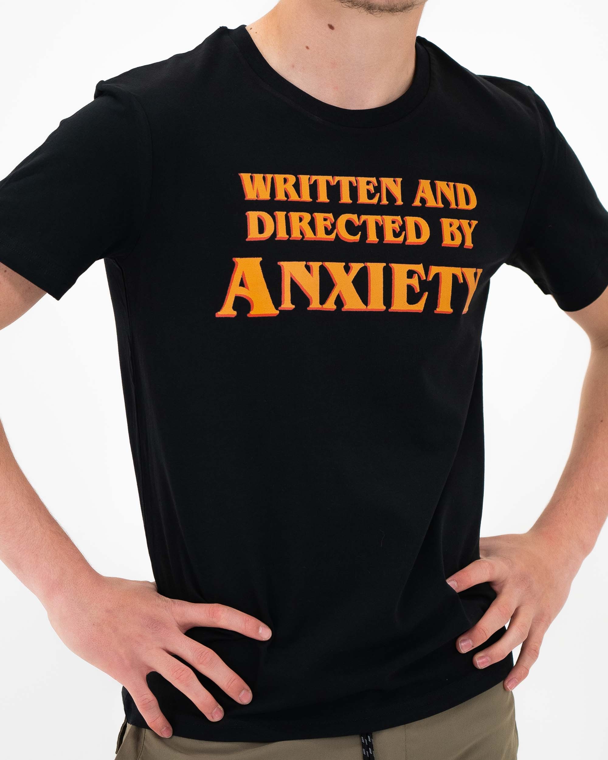 T-shirt Anxiety (en promo) de couleur Noir