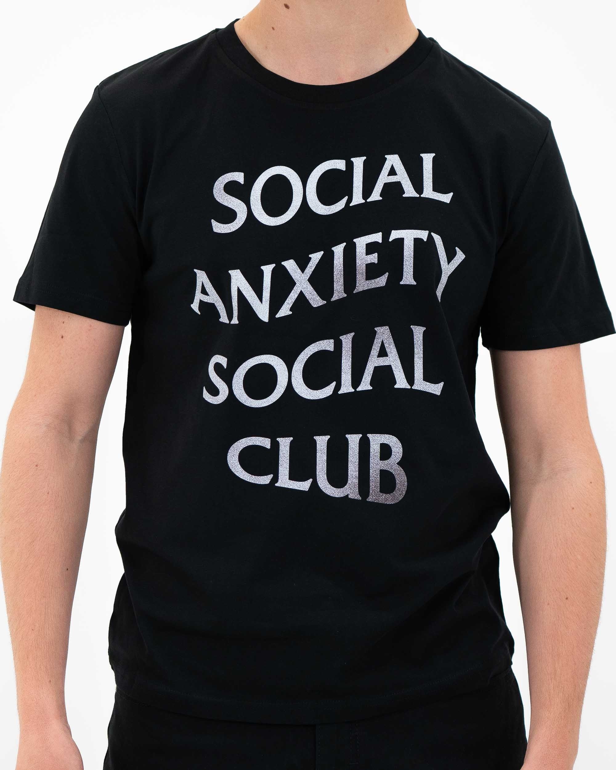 T-shirt Social Anxiety Social Club (en promo) de couleur Noir