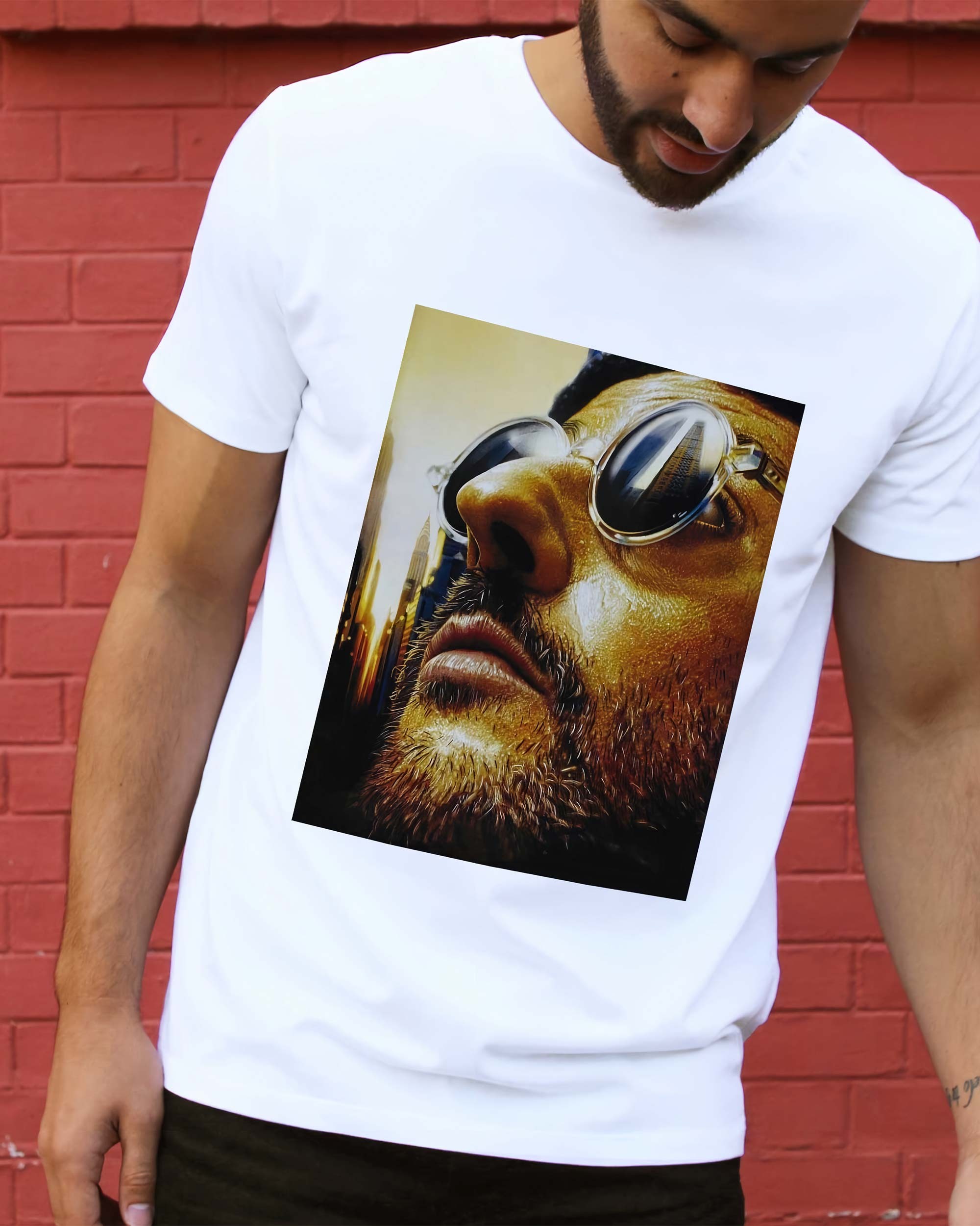 T-shirt Léon (en promo) de couleur Blanc