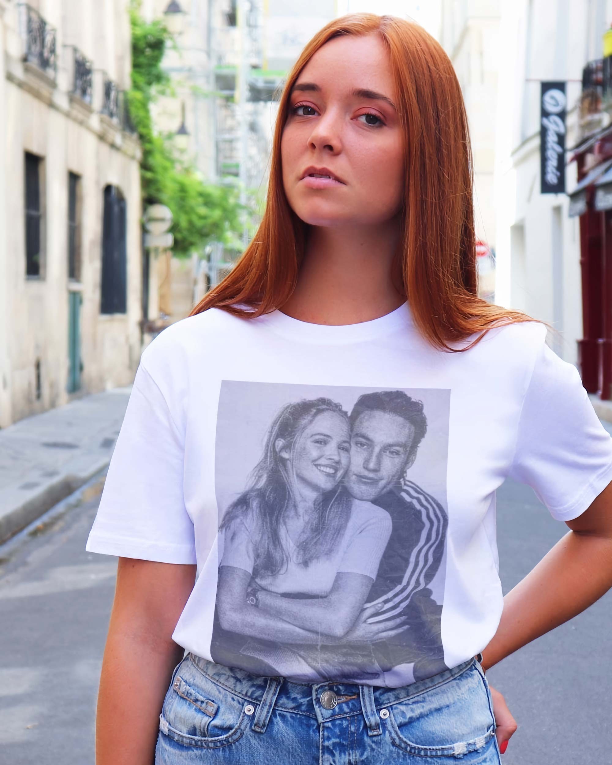 T-shirt Anita + Drazic (en promo) de couleur Blanc