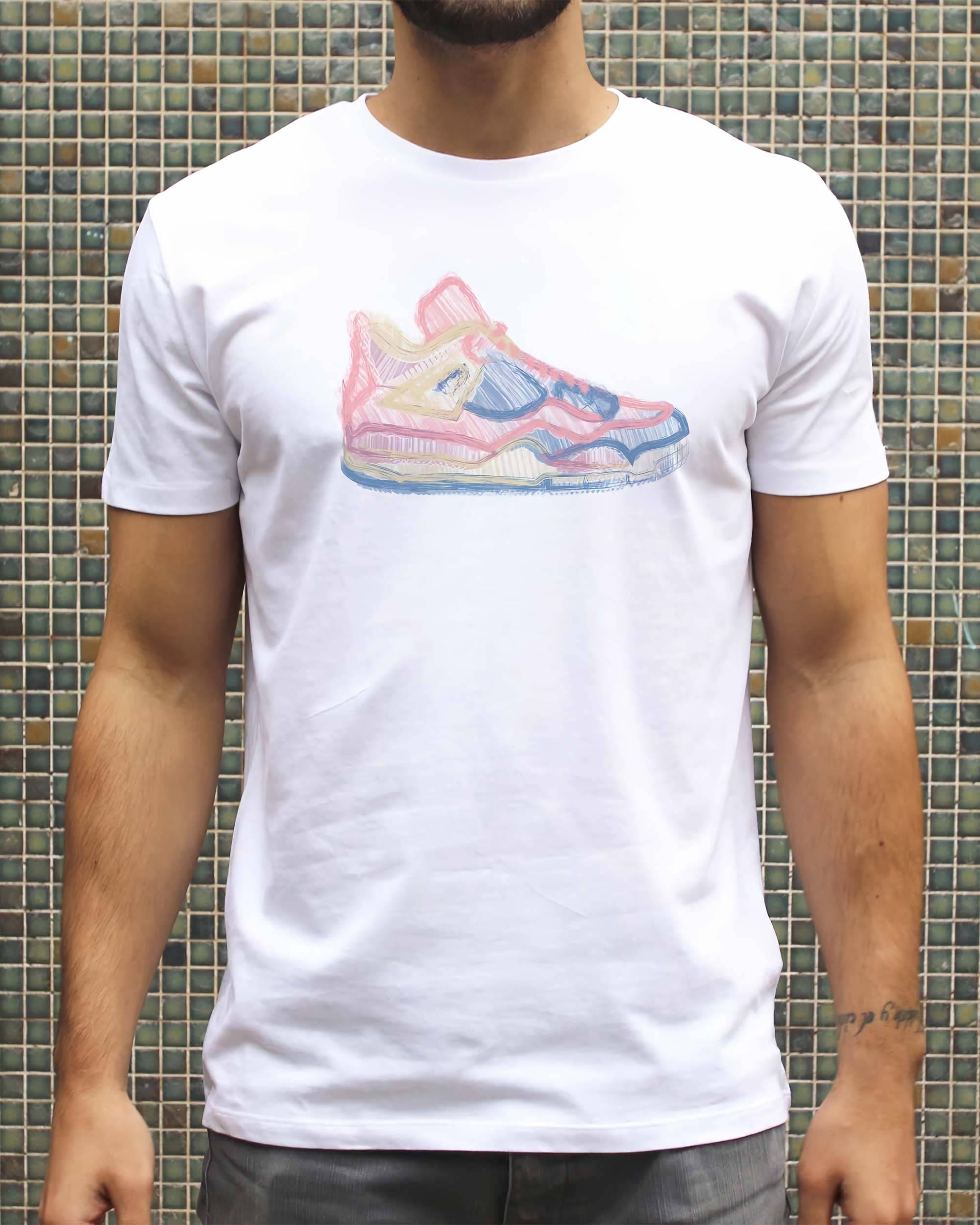 T-shirt Sneakers (en promo) de couleur Blanc