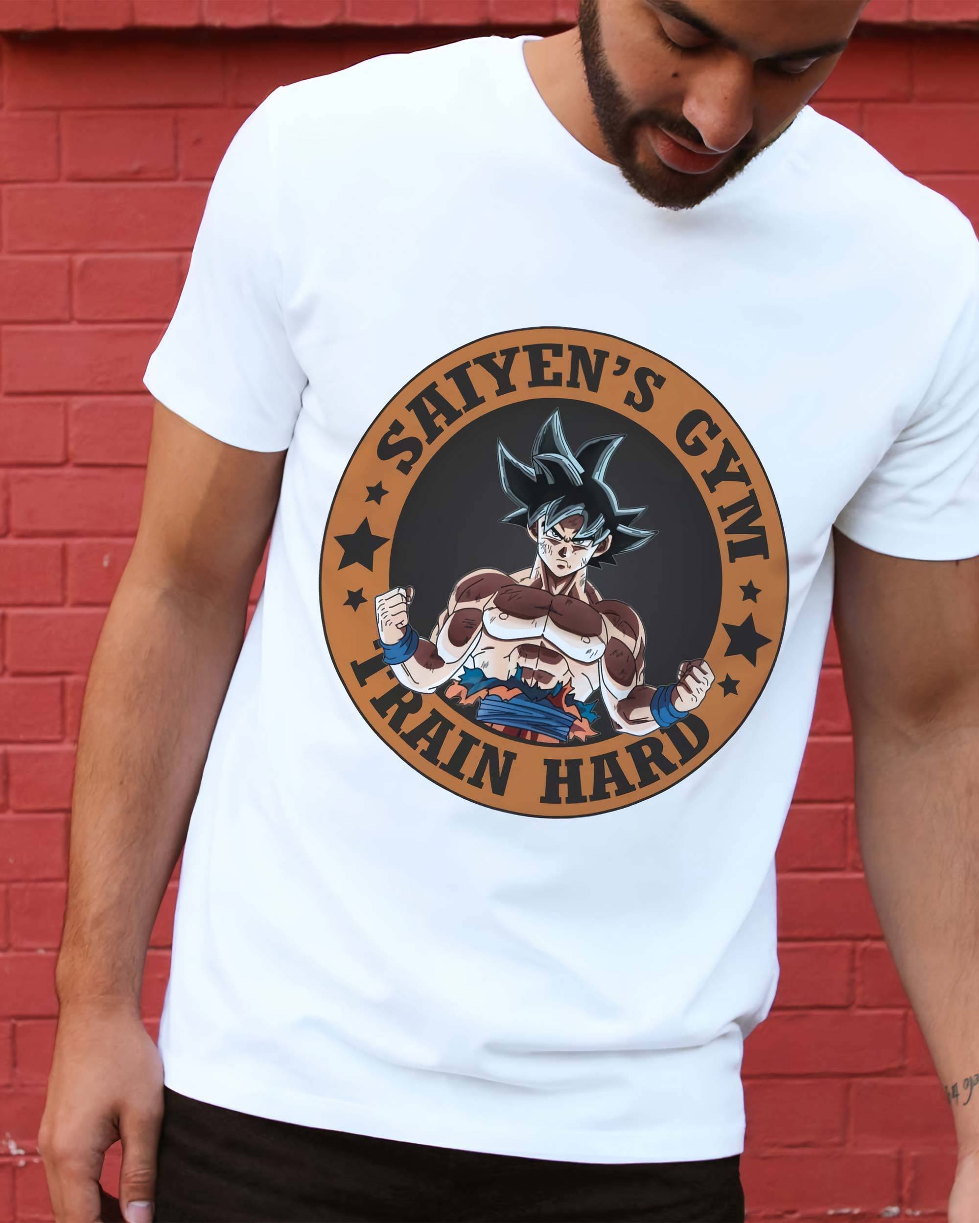 T-shirt Saiyen's Gym Club (en promo) de couleur Blanc