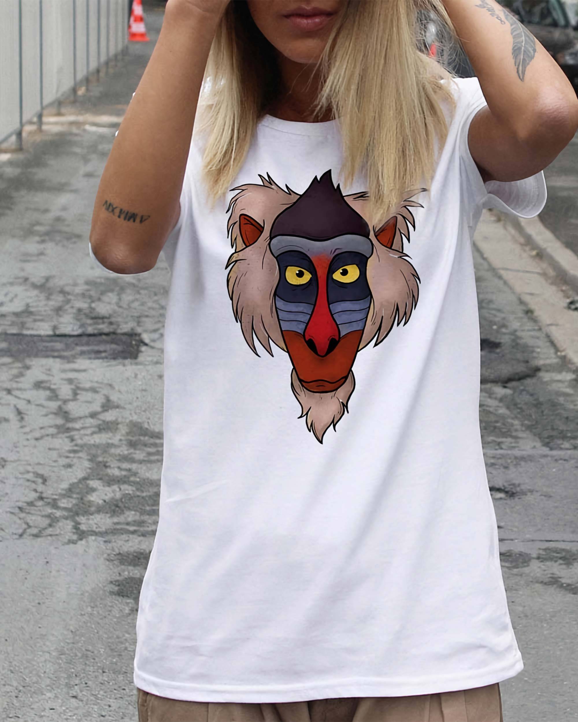 T-shirt Rafiki Le Roi Lion (en promo) de couleur Blanc