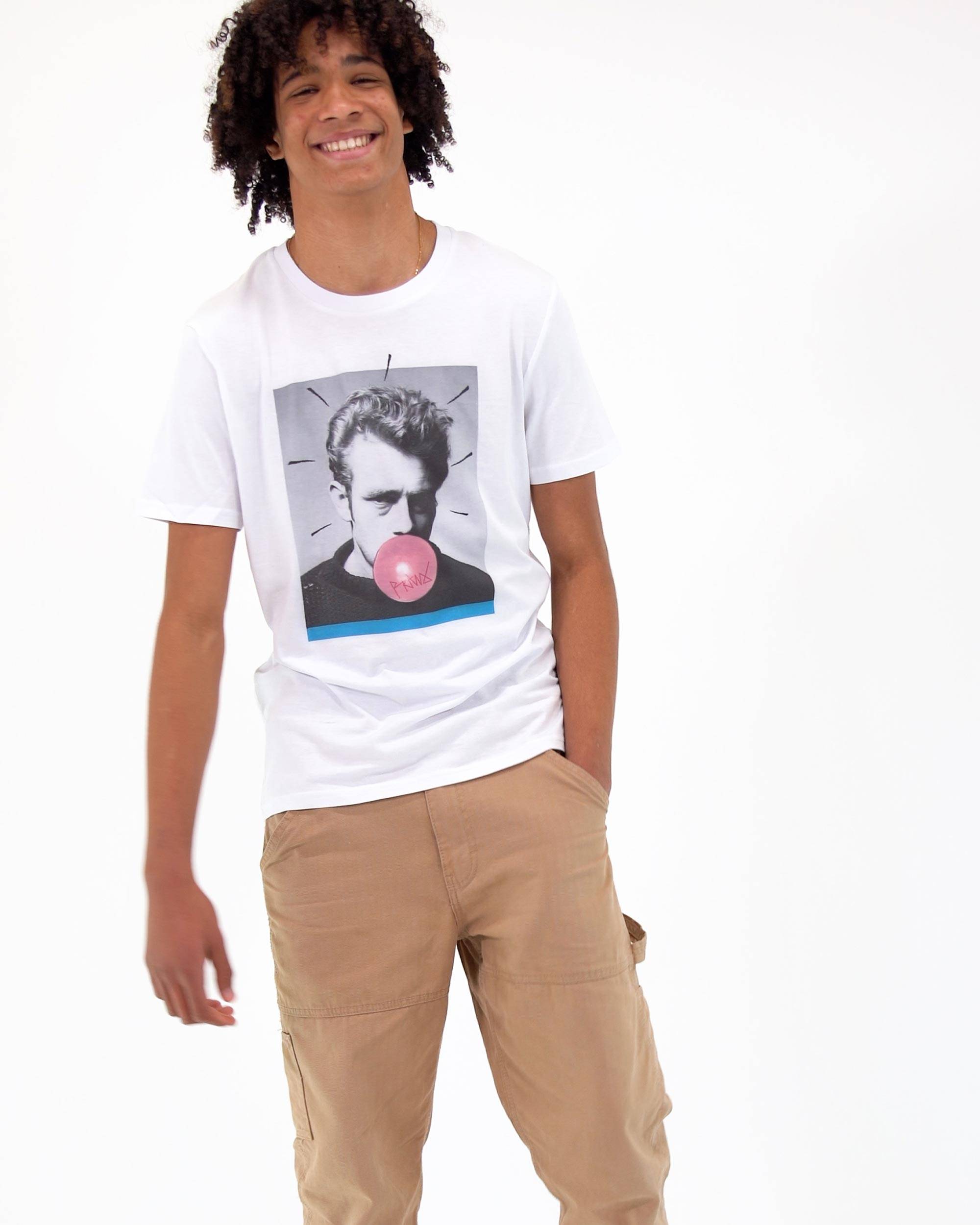 T-shirt James Dean (en promo) de couleur Blanc