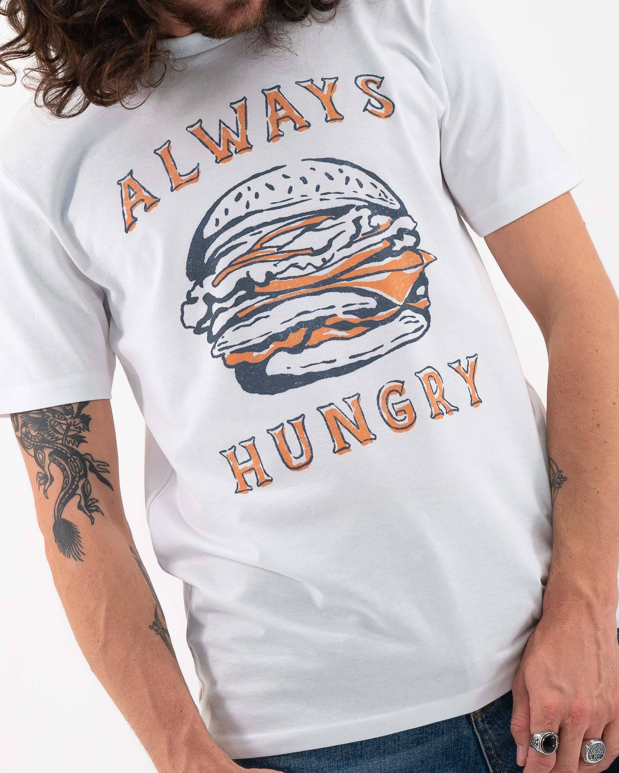 T-shirt Always Hungry (en promo) de couleur Blanc