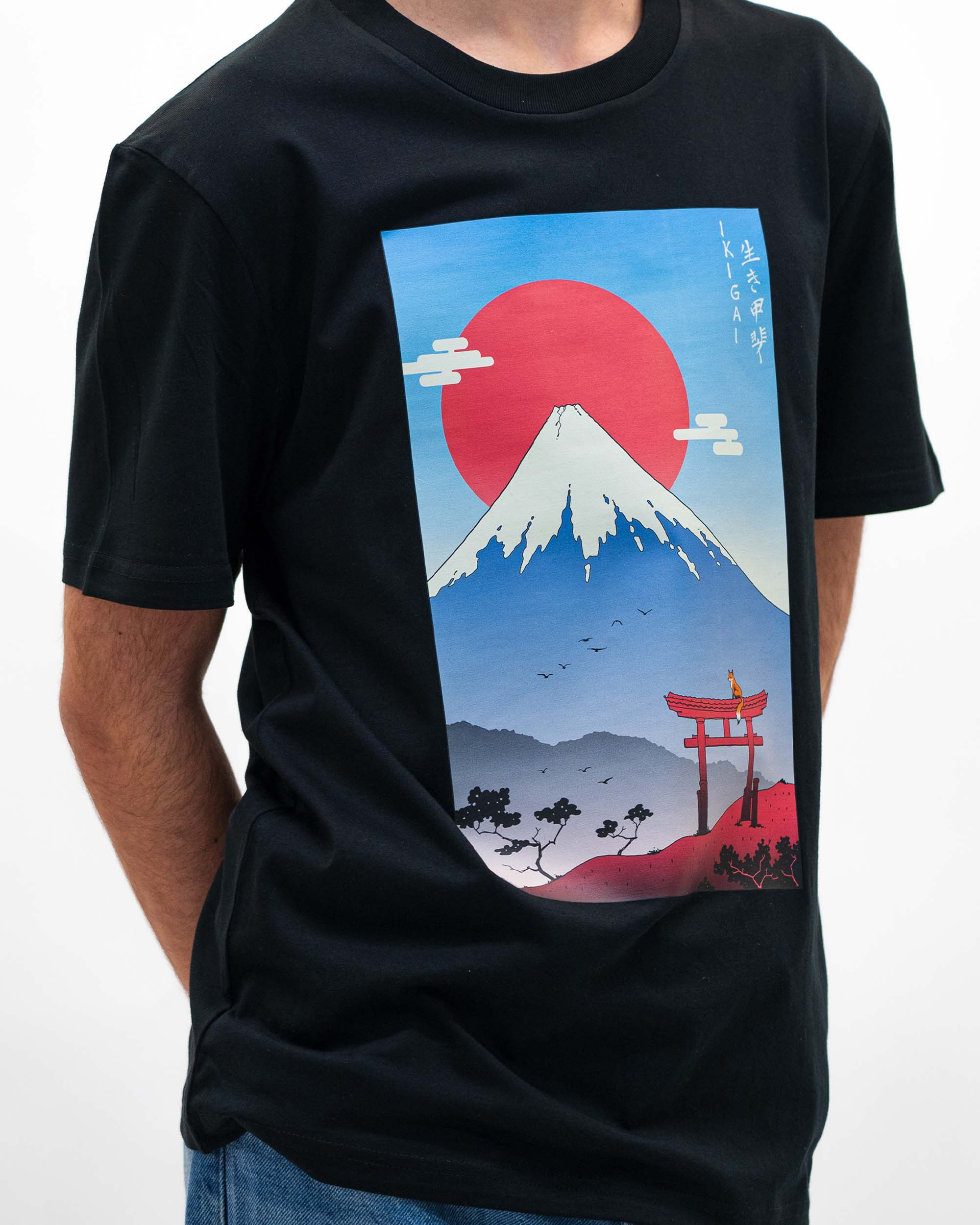 T-shirt Ikigai Mont Fuji (en promo) de couleur Blanc