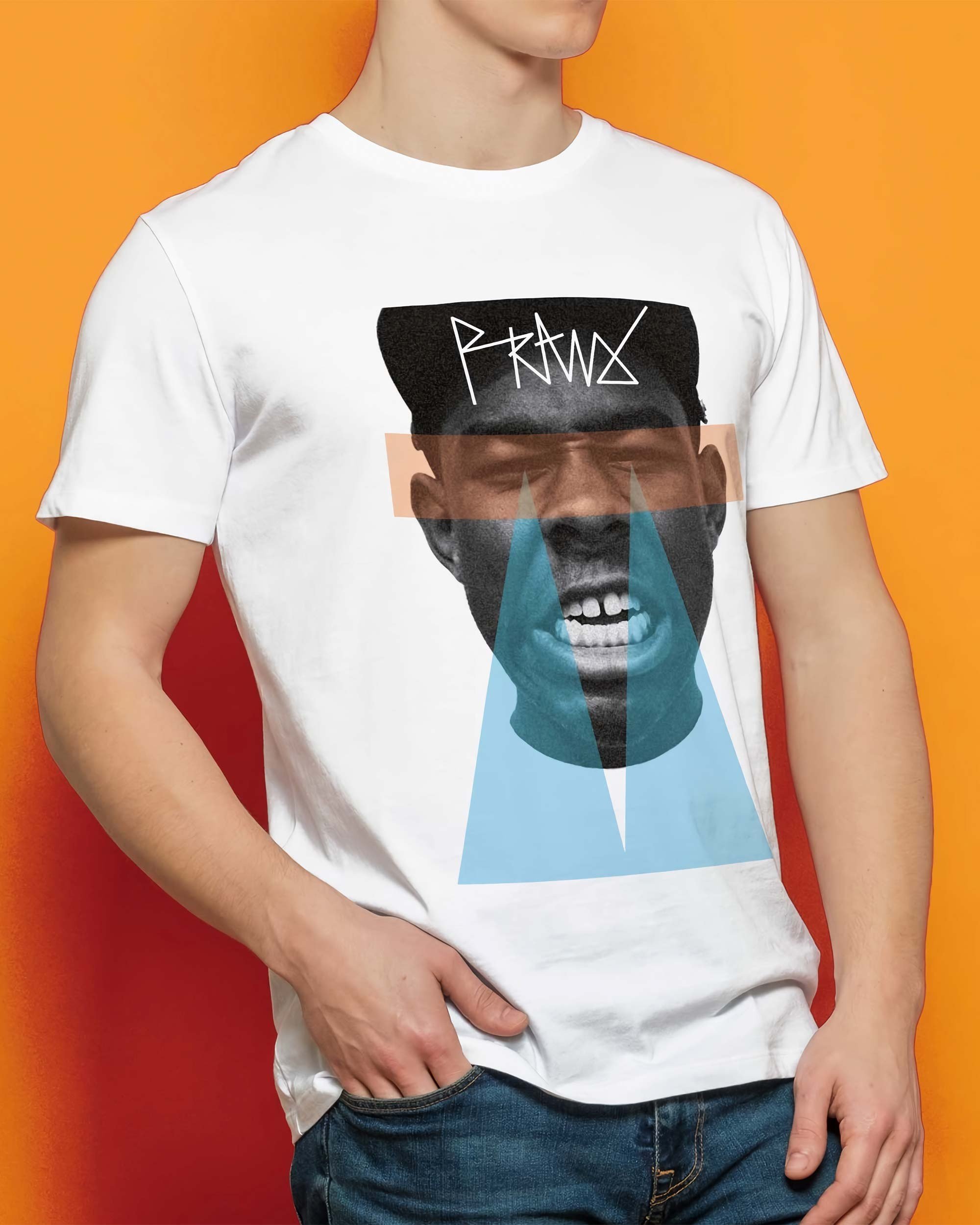 T-shirt Tyler The Creator (en promo) de couleur Blanc