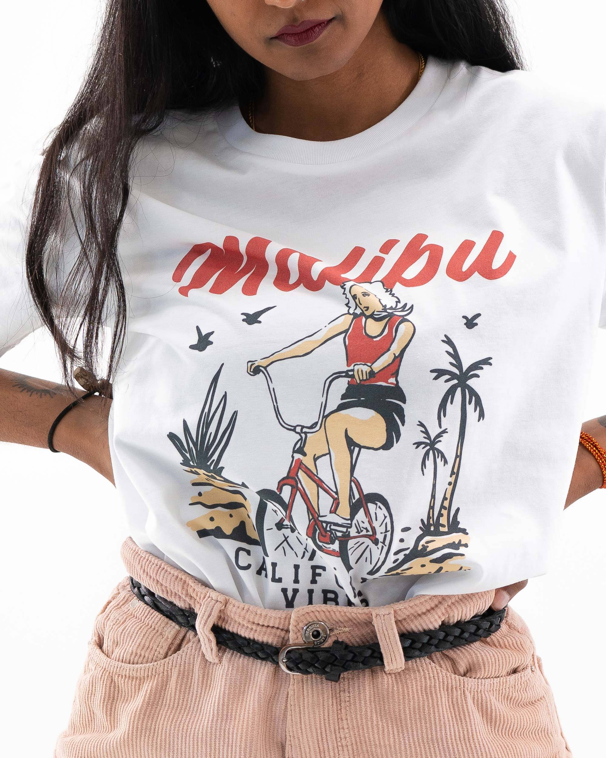 T-shirt Malibu Girl (en promo) de couleur Blanc