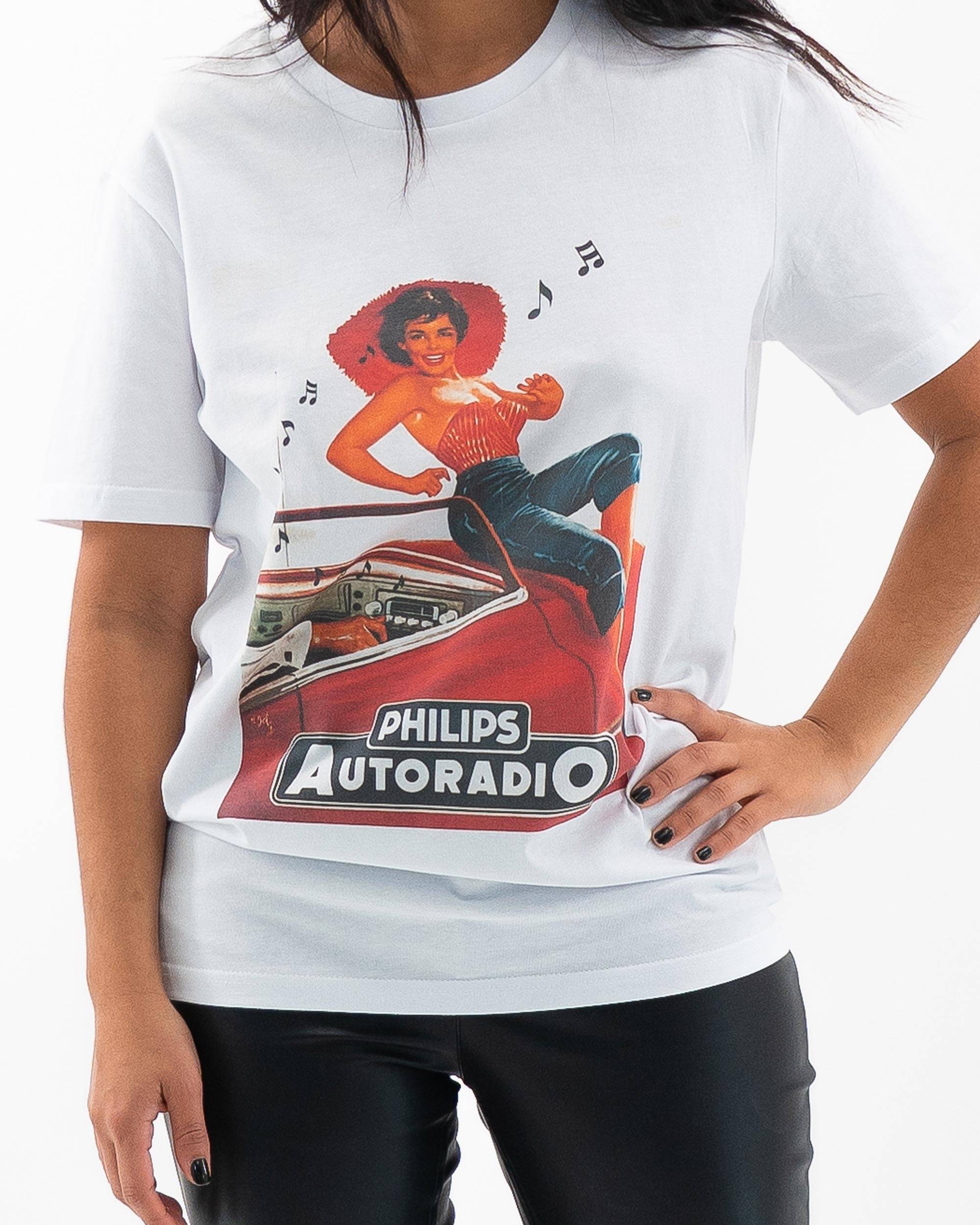 T-shirt Philips Autoradio (en promo) de couleur Blanc