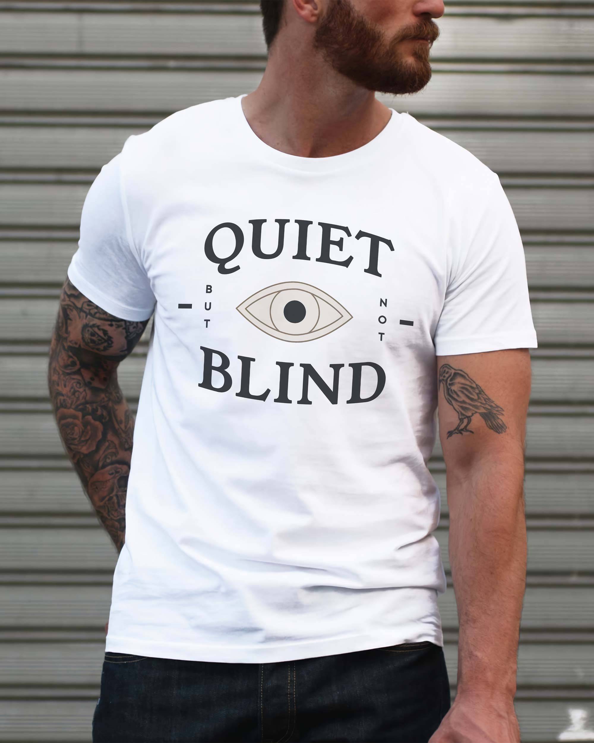 T-shirt Quiet (en promo) de couleur Blanc