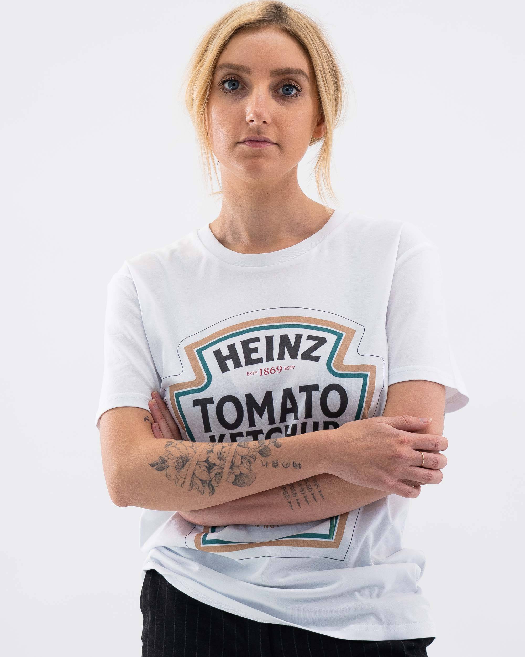 T-shirt Ketchup Heinz (en promo) de couleur Blanc