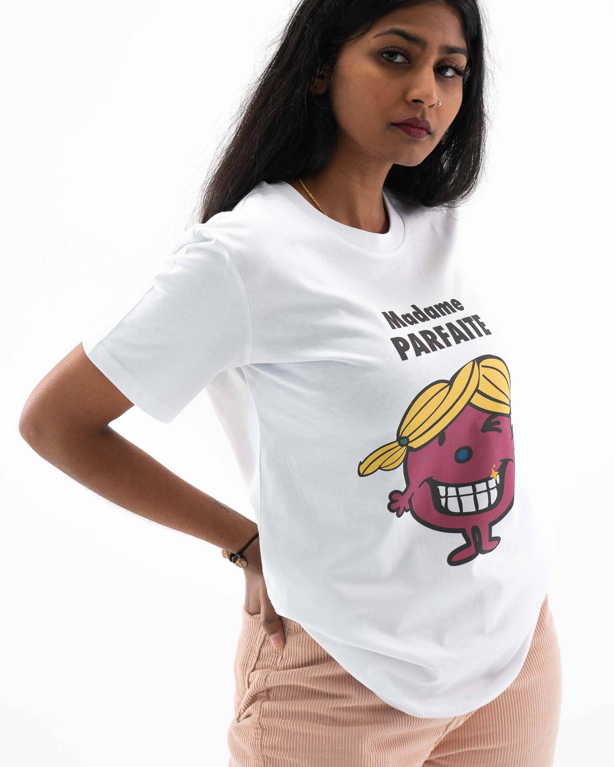 T-shirt Madame Parfaite (en promo) de couleur Blanc