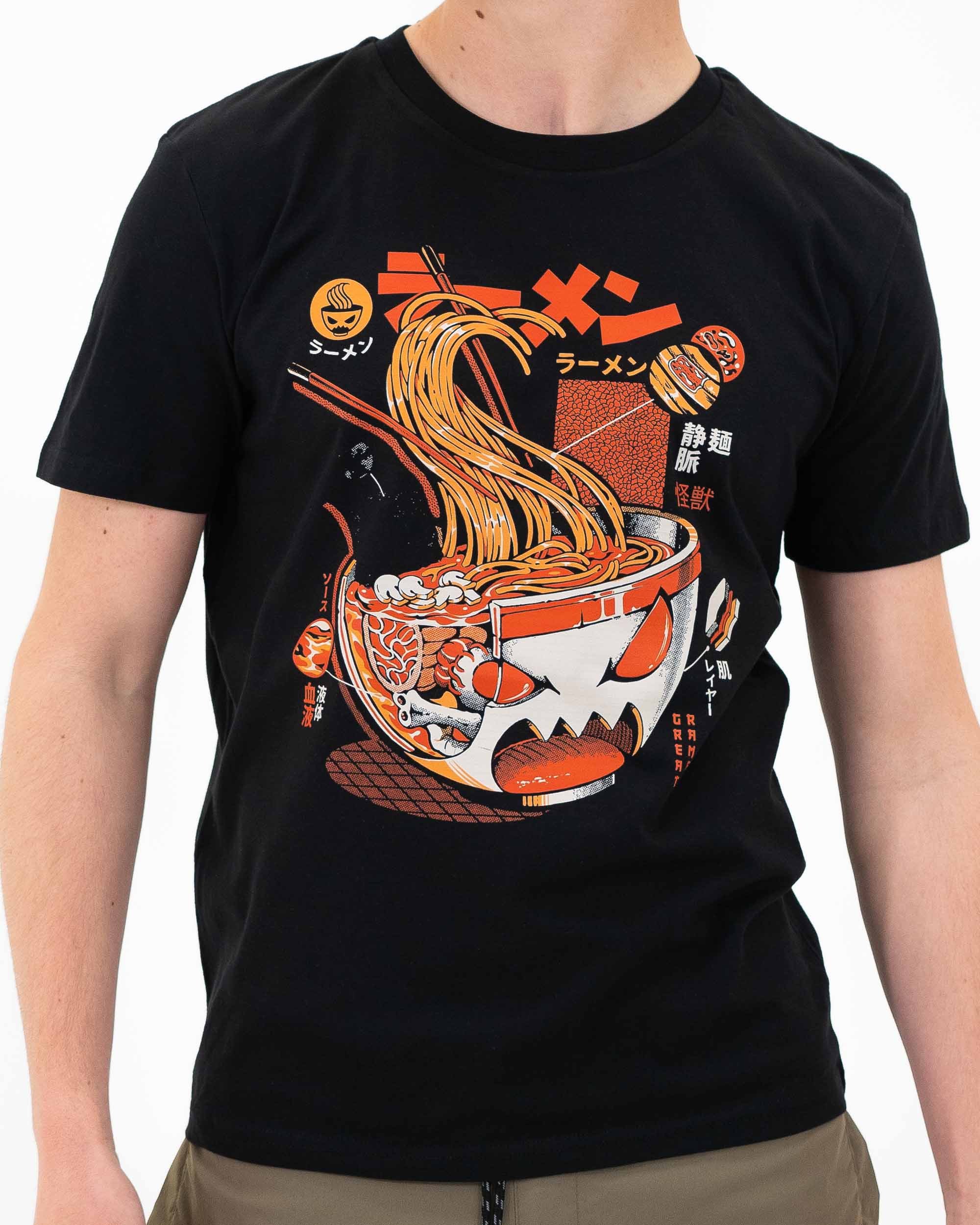 T-shirt X-ray Great Ramen (en promo) de couleur Noir