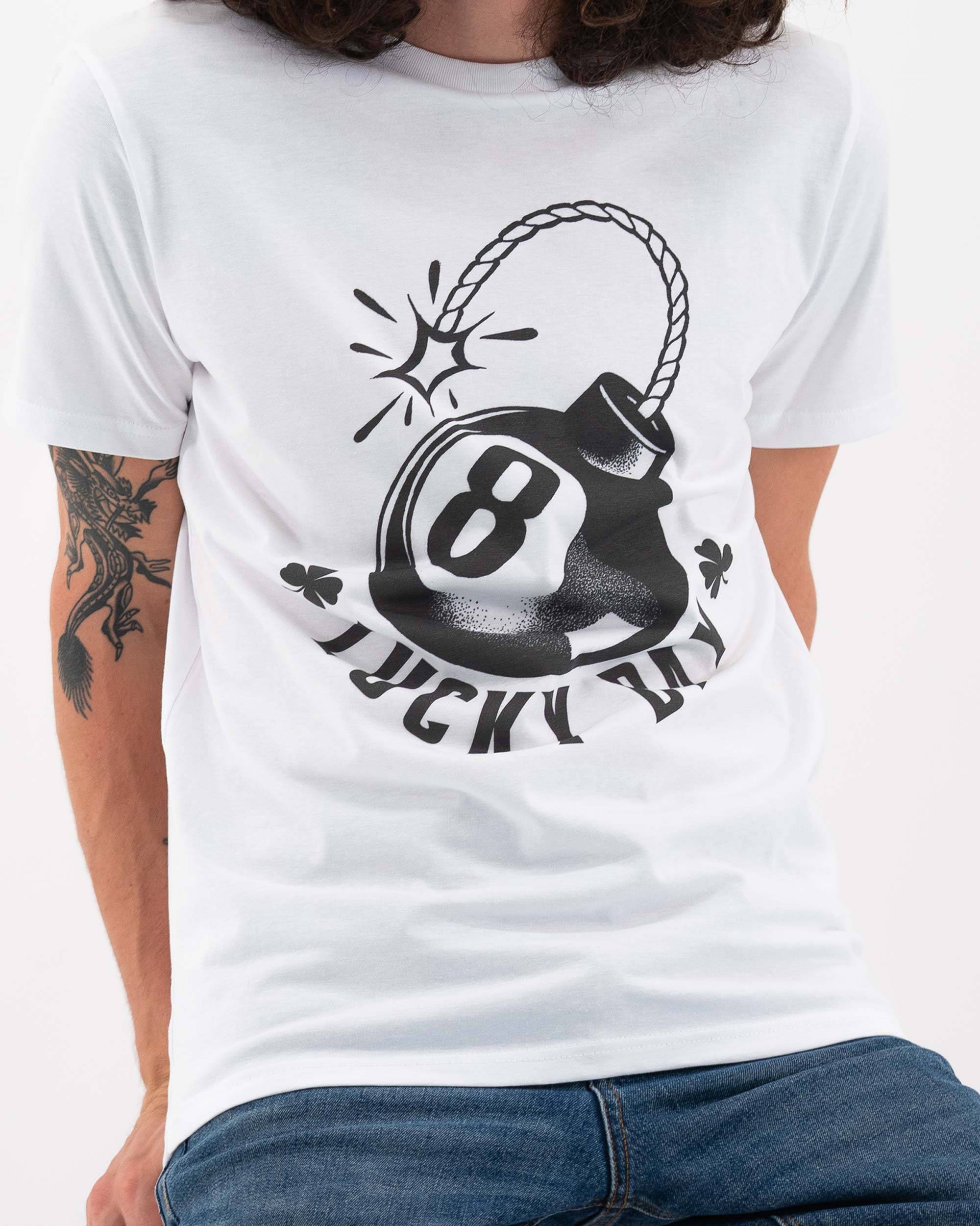 T-shirt Lucky Day (en promo) de couleur Blanc