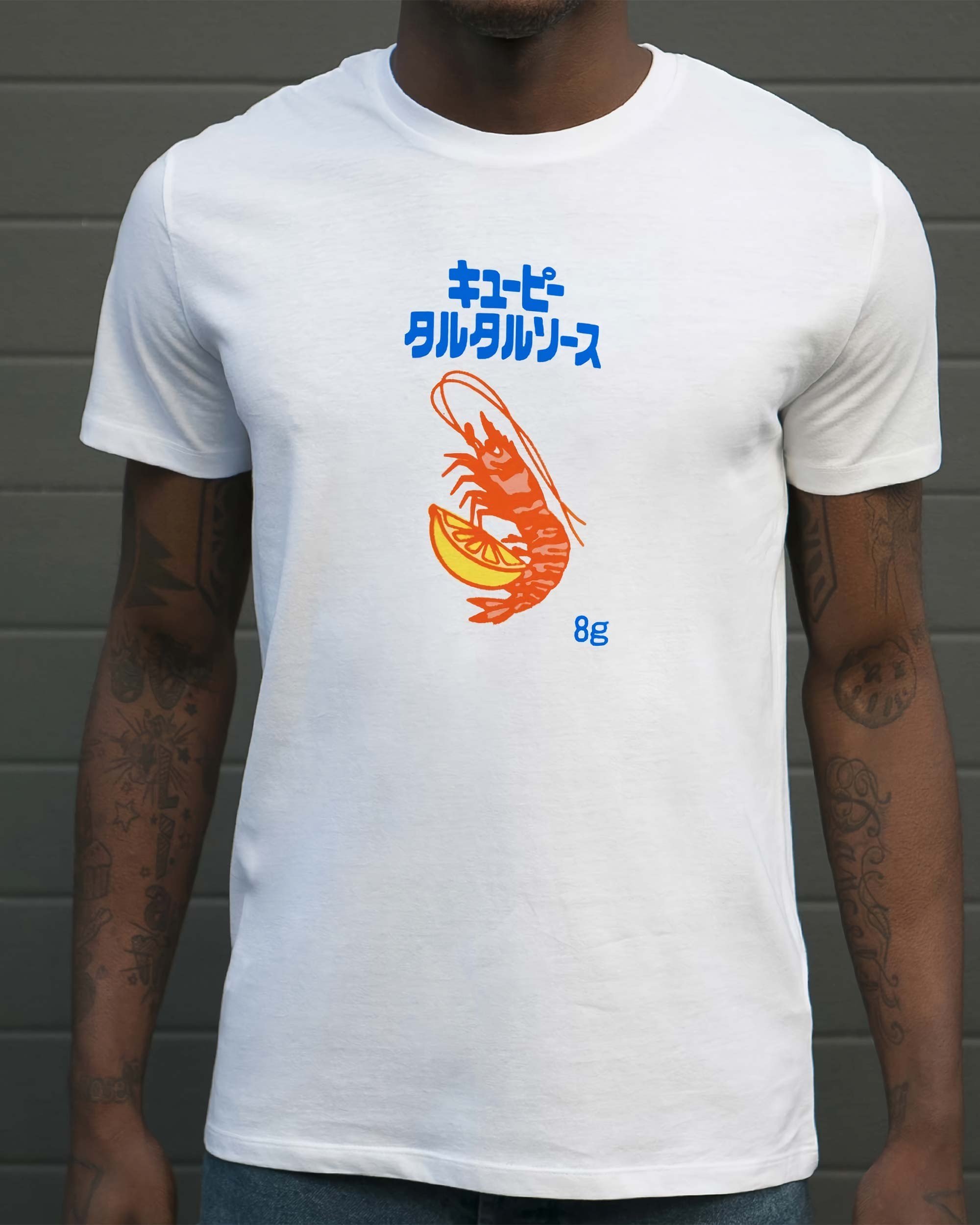 T-shirt Shrimp (en promo) de couleur Blanc