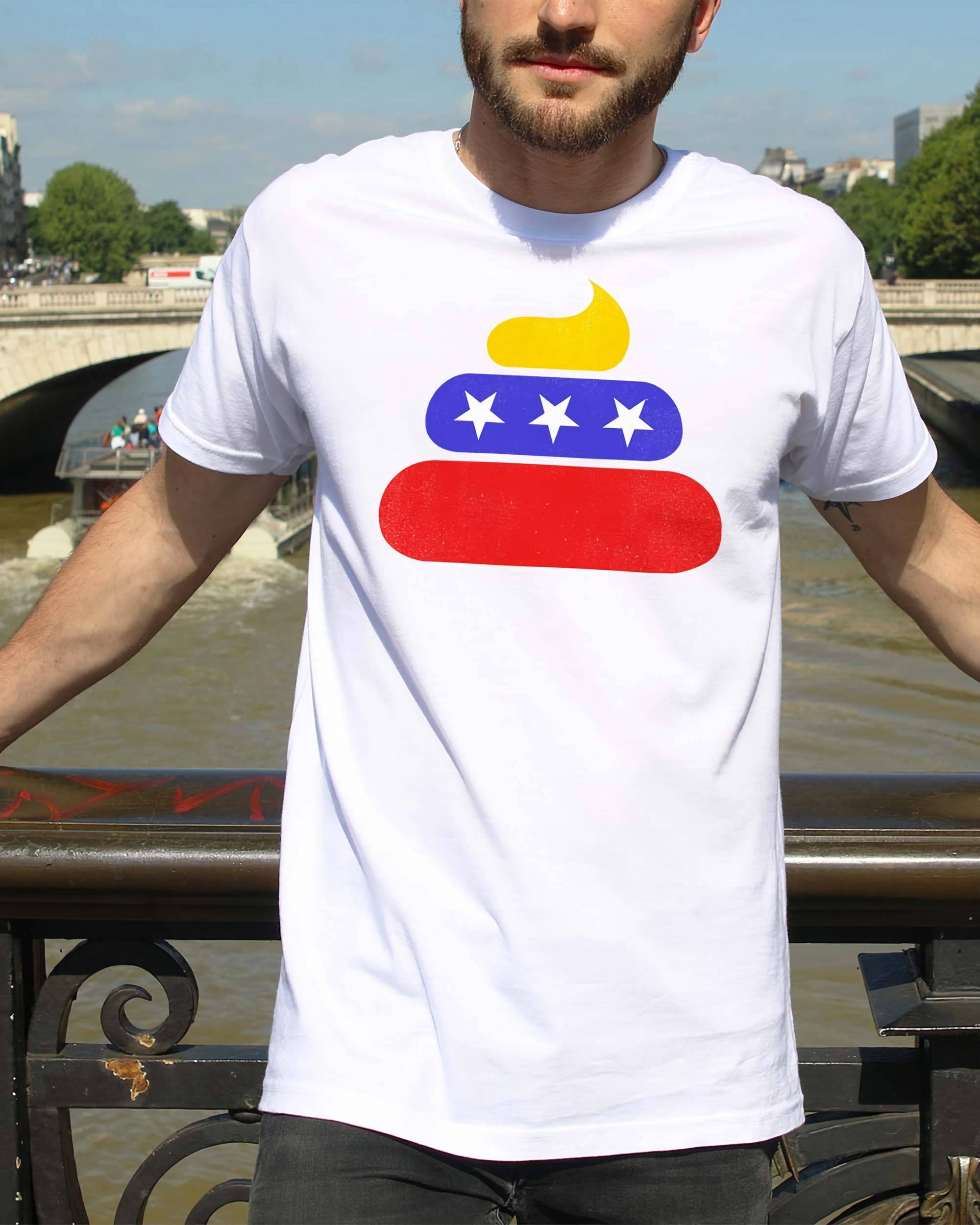 T-shirt GOP (en promo) de couleur Blanc