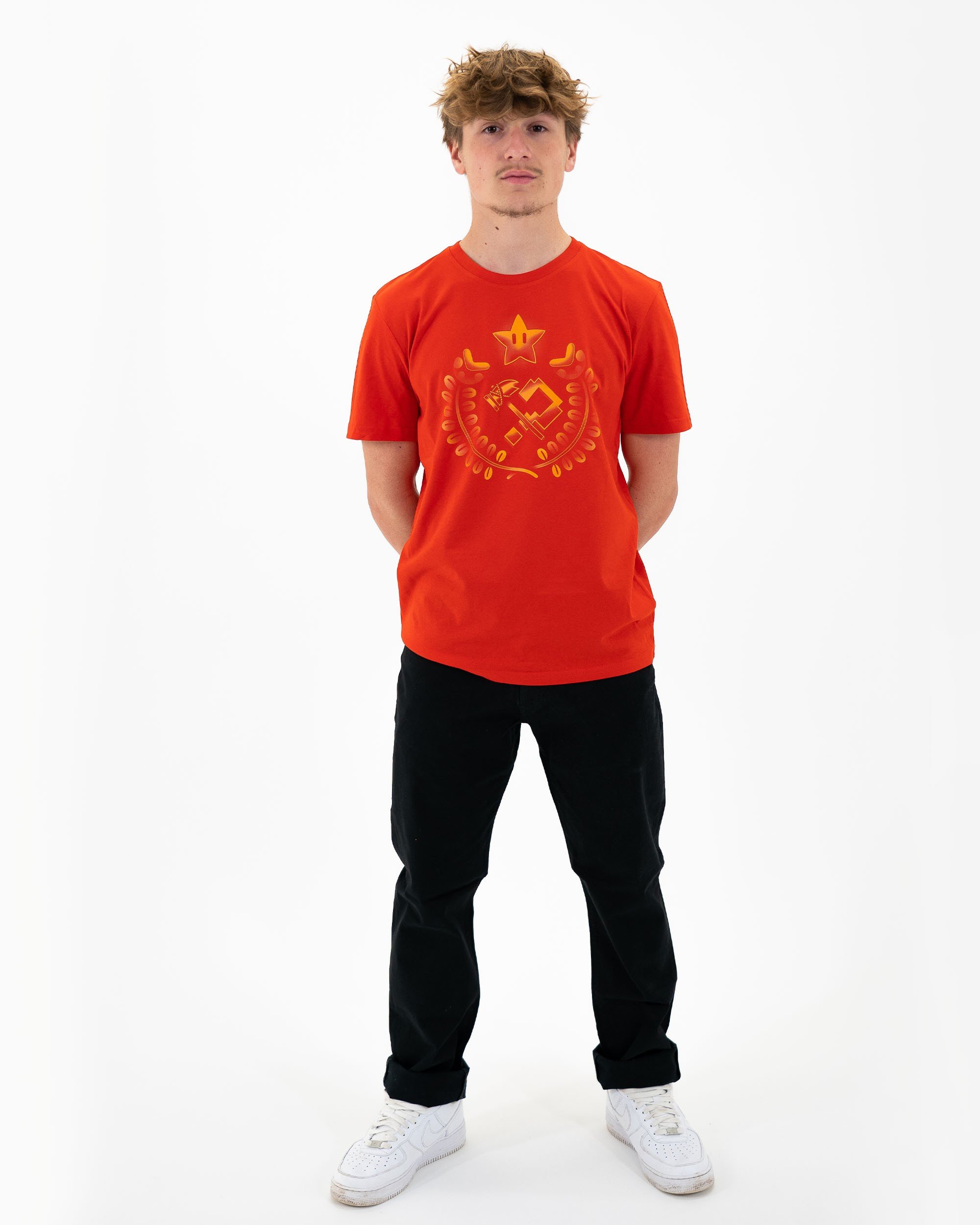 T-shirt Hammer & Question Mark (en promo) de couleur Rouge