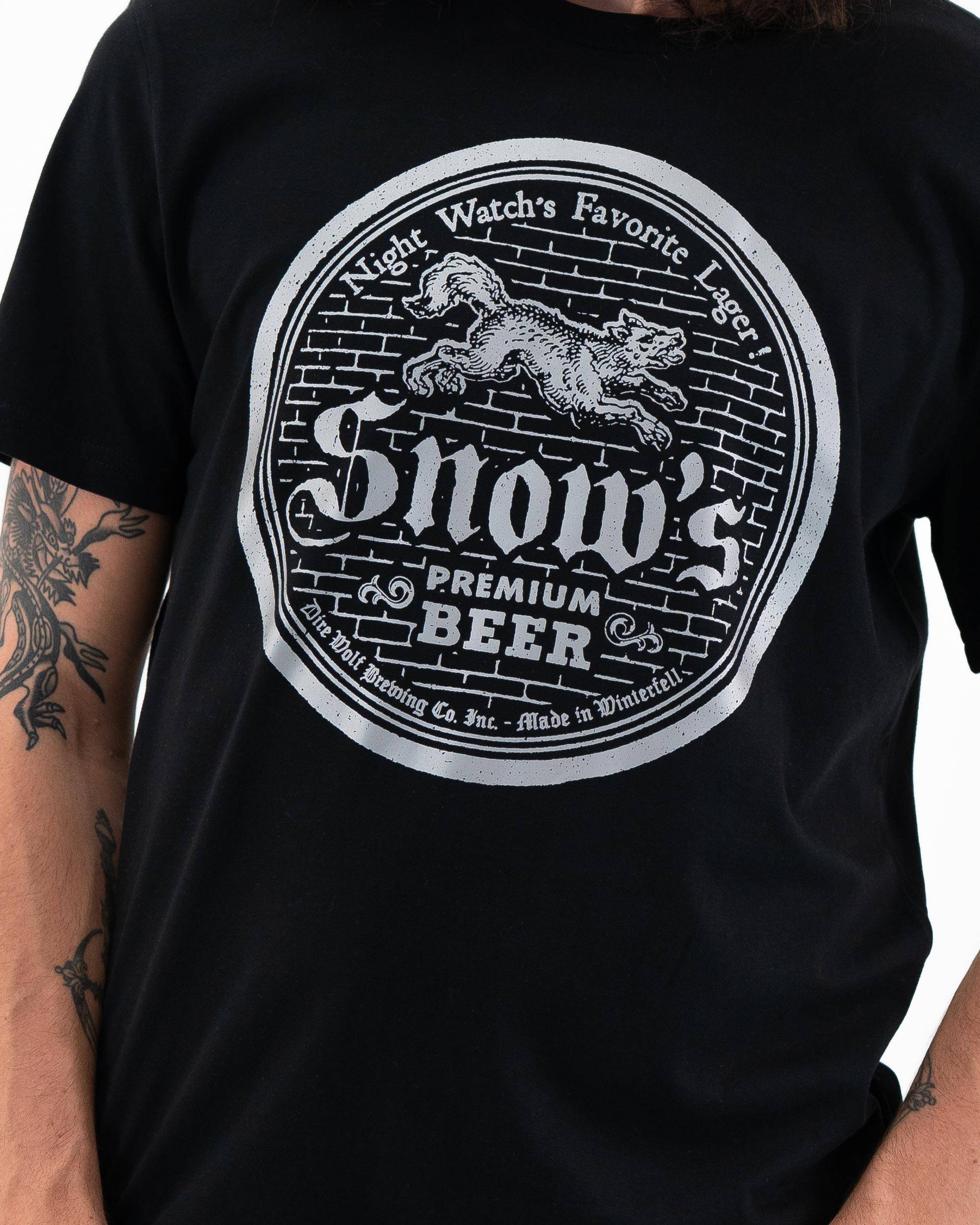 T-shirt Snow's (en promo) de couleur Noir