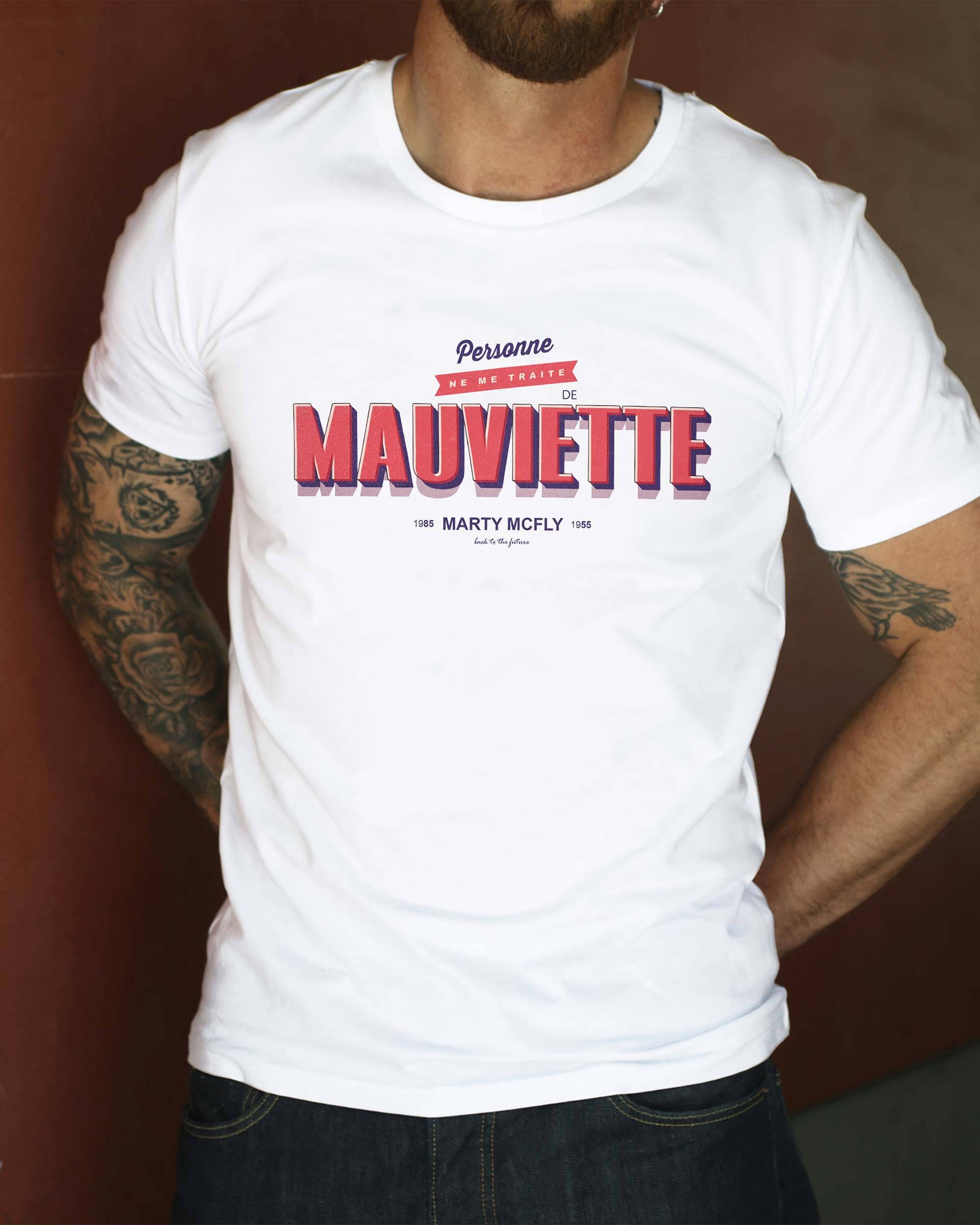 T-shirt Mauviette (en promo) de couleur Blanc