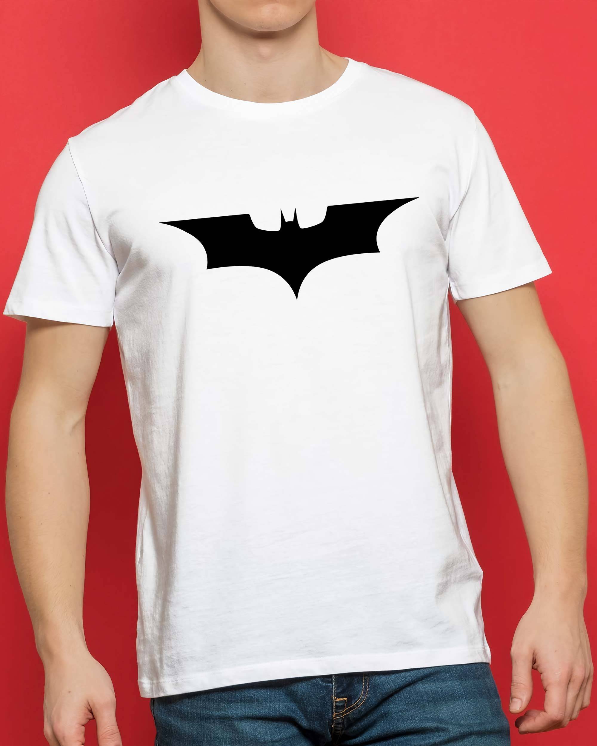 T-shirt Logo Batman (en promo) de couleur Blanc