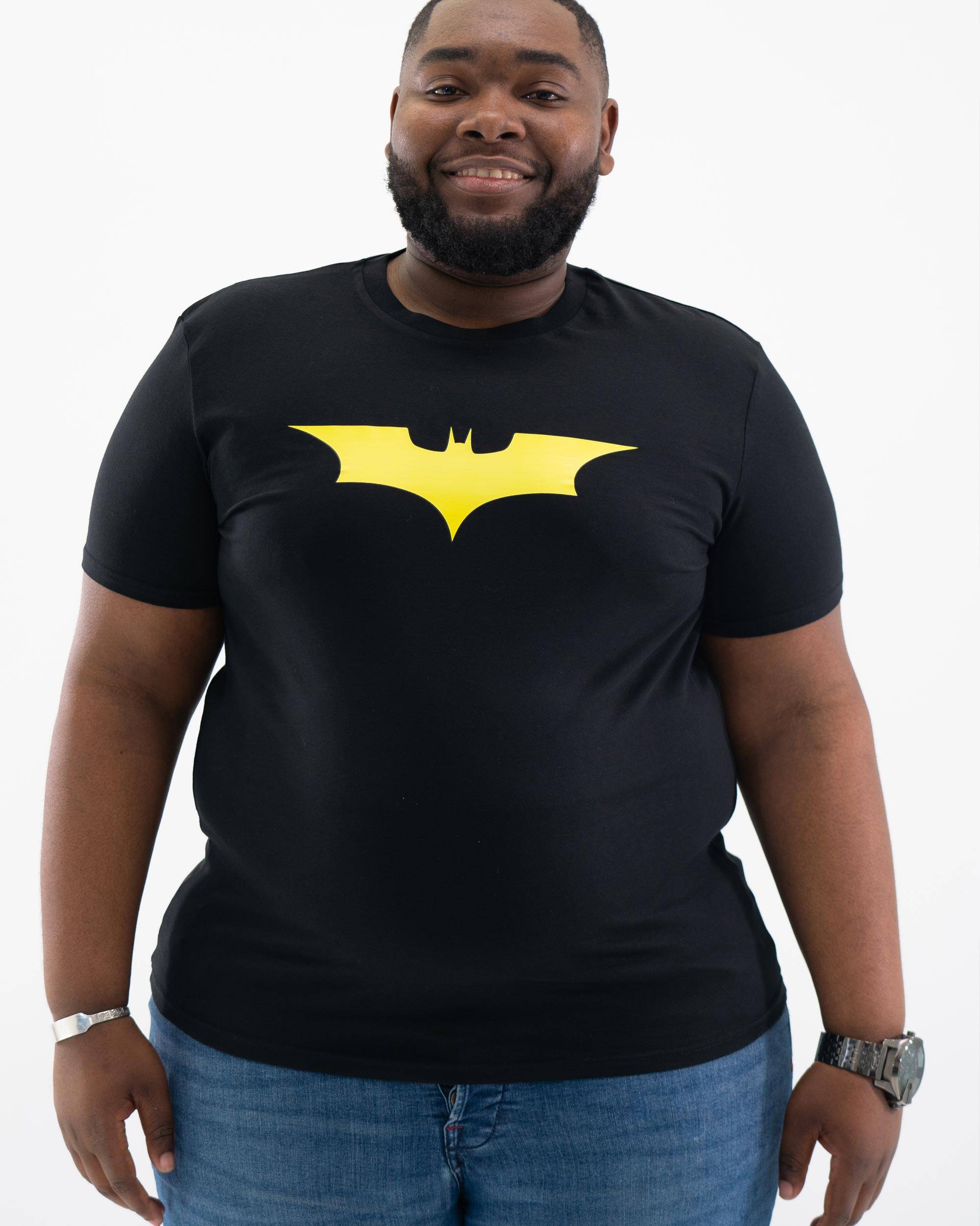 T-shirt Logo Batman (en promo) de couleur Blanc