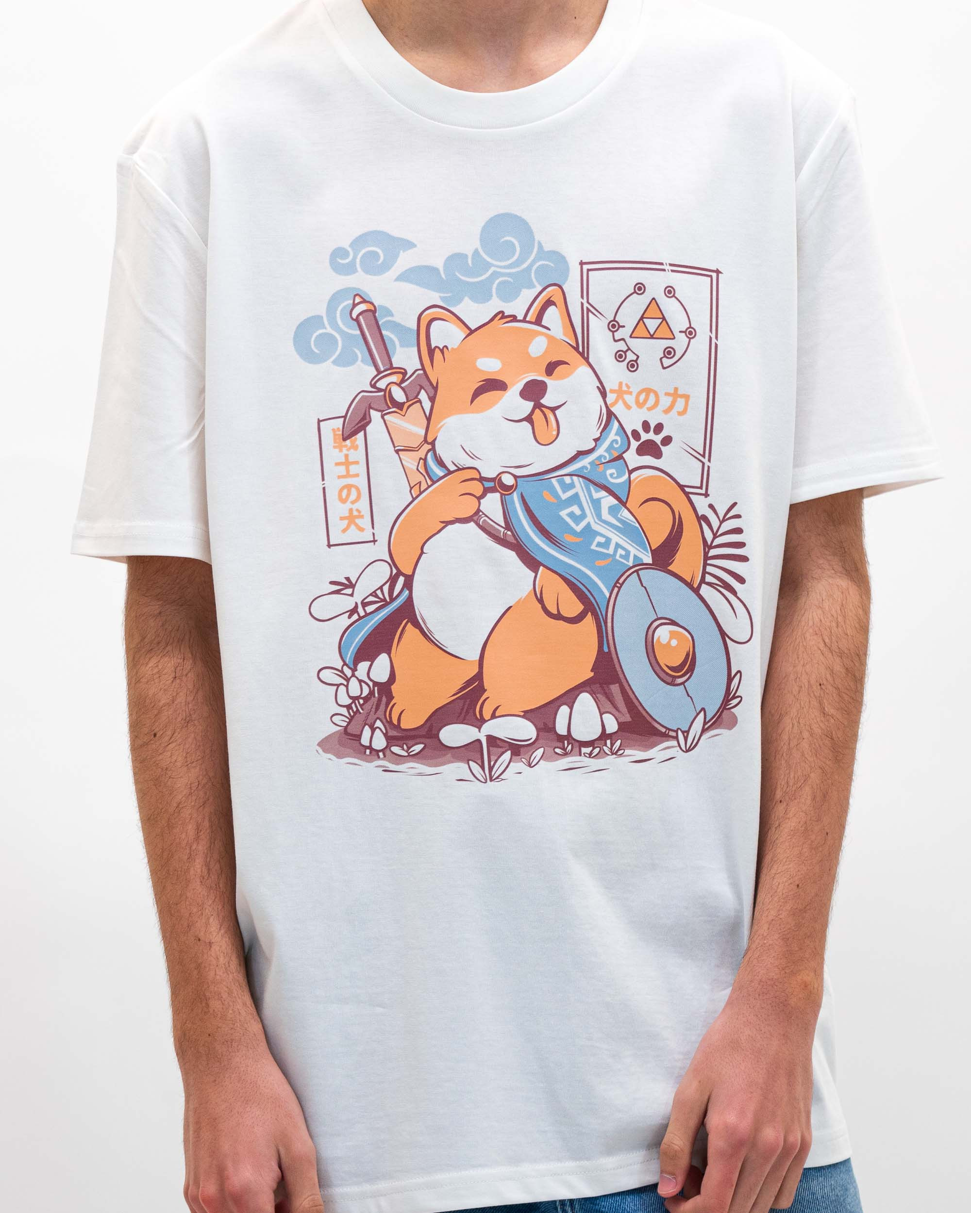 T-shirt The Legend Of Dog (en promo) de couleur Blanc cassé