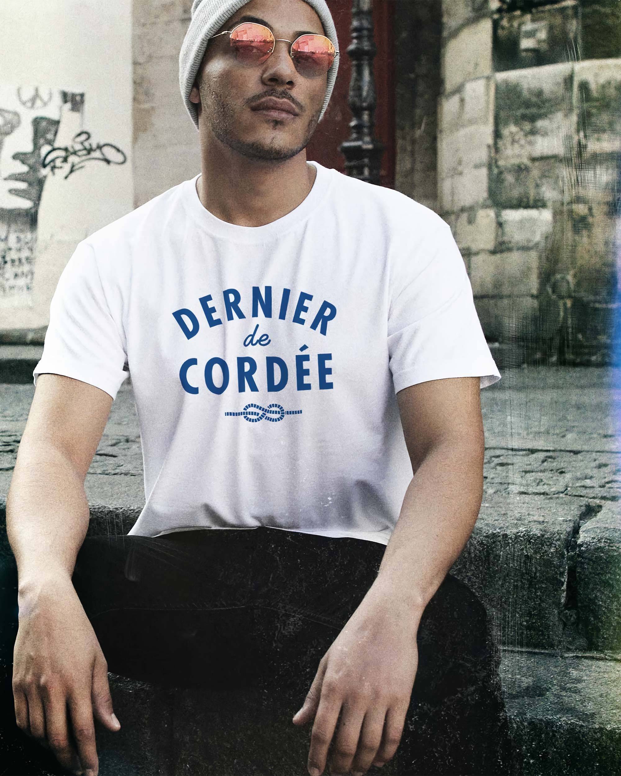 T-shirt Dernier de Cordée (en promo) de couleur Blanc