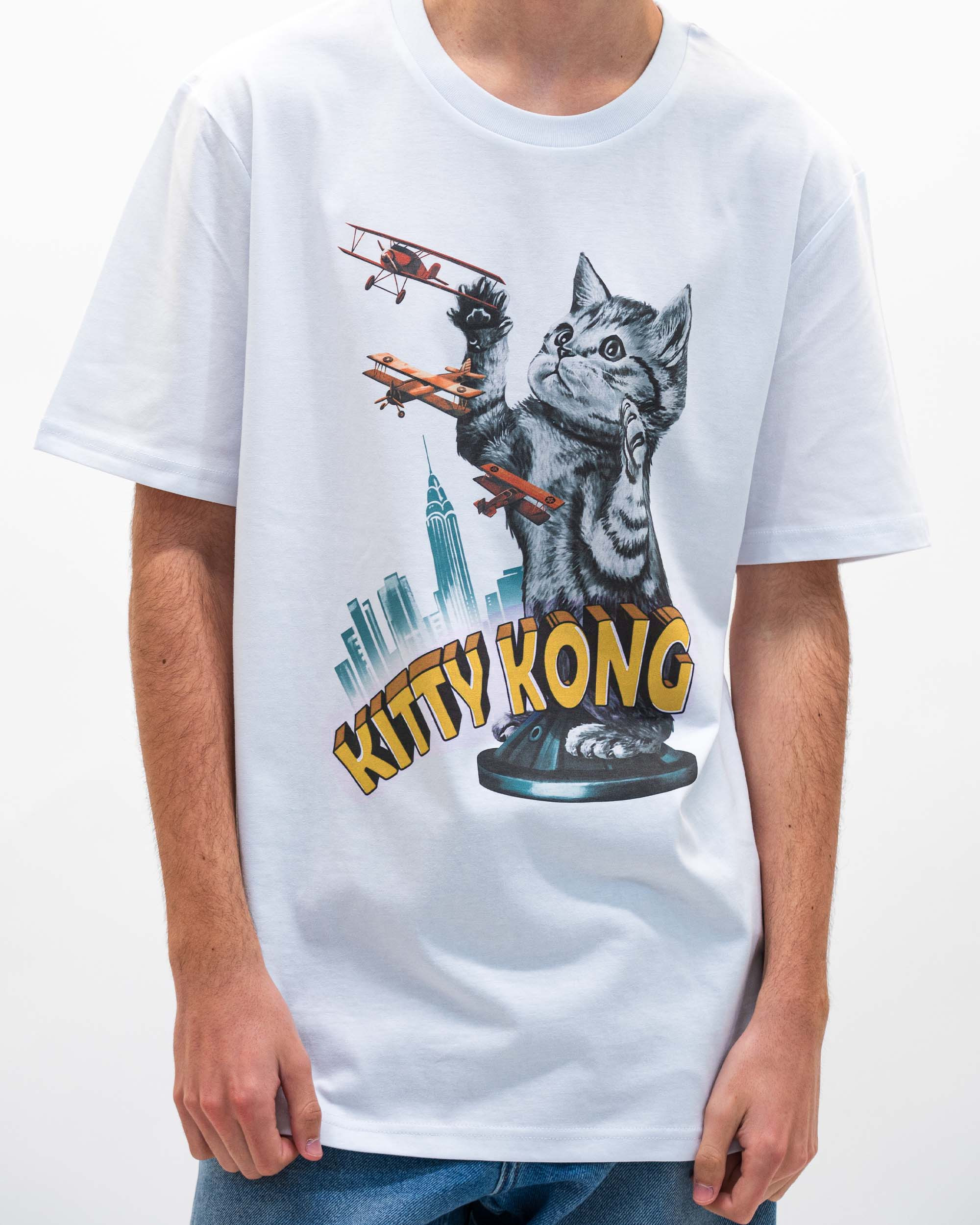 T-shirt Kitty Kong (en promo) de couleur Blanc