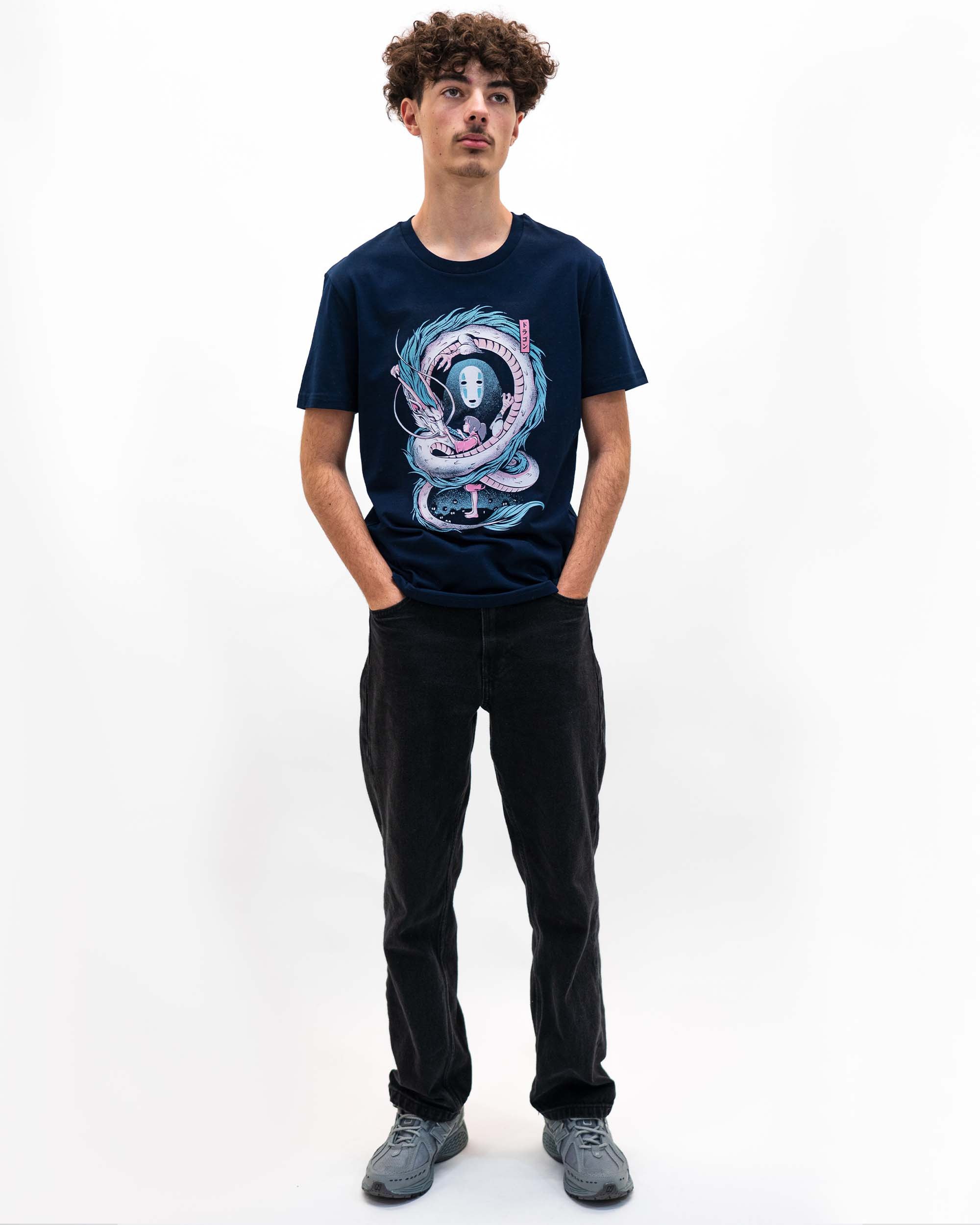 T-shirt Haku Fille et Dragon (en promo) de couleur Navy