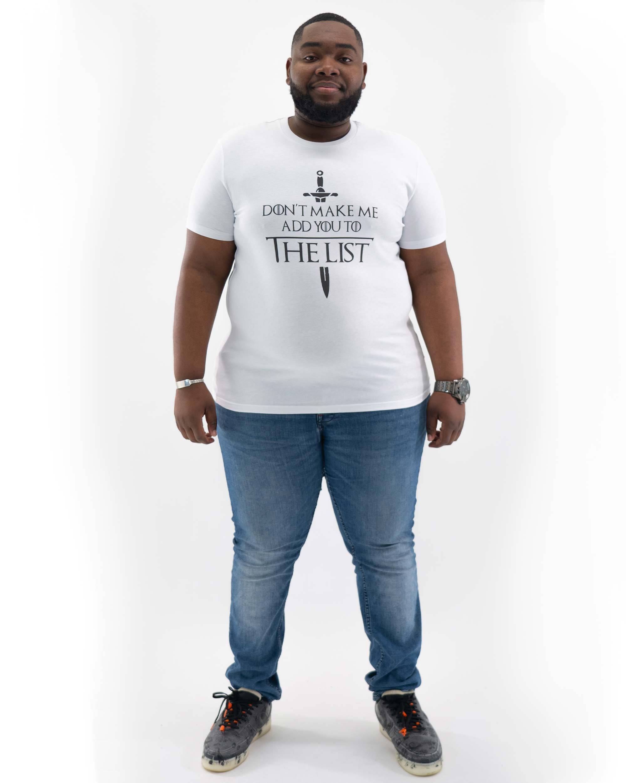 T-shirt The List (en promo) de couleur Blanc