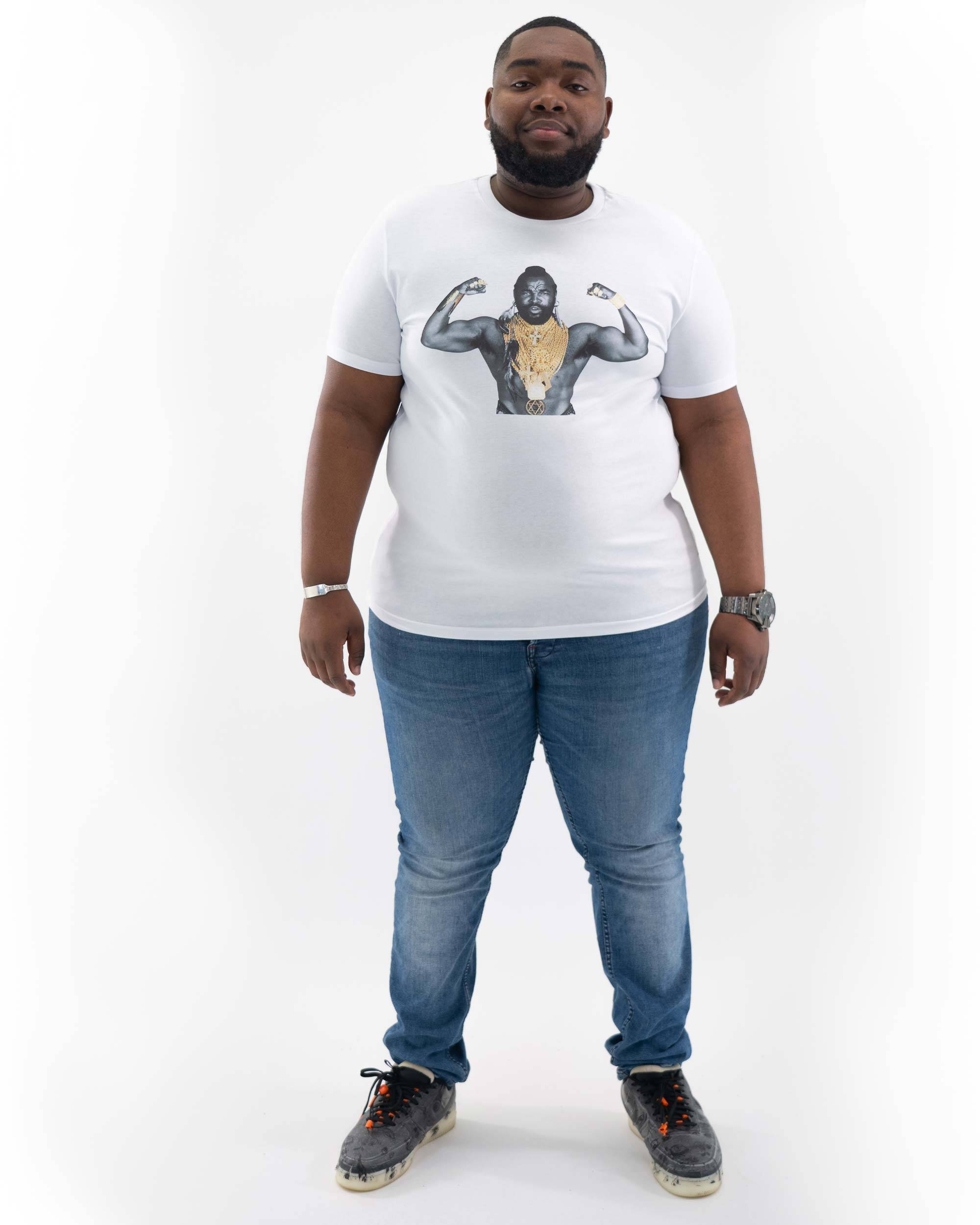 T-shirt Mister T. (en promo) de couleur Blanc