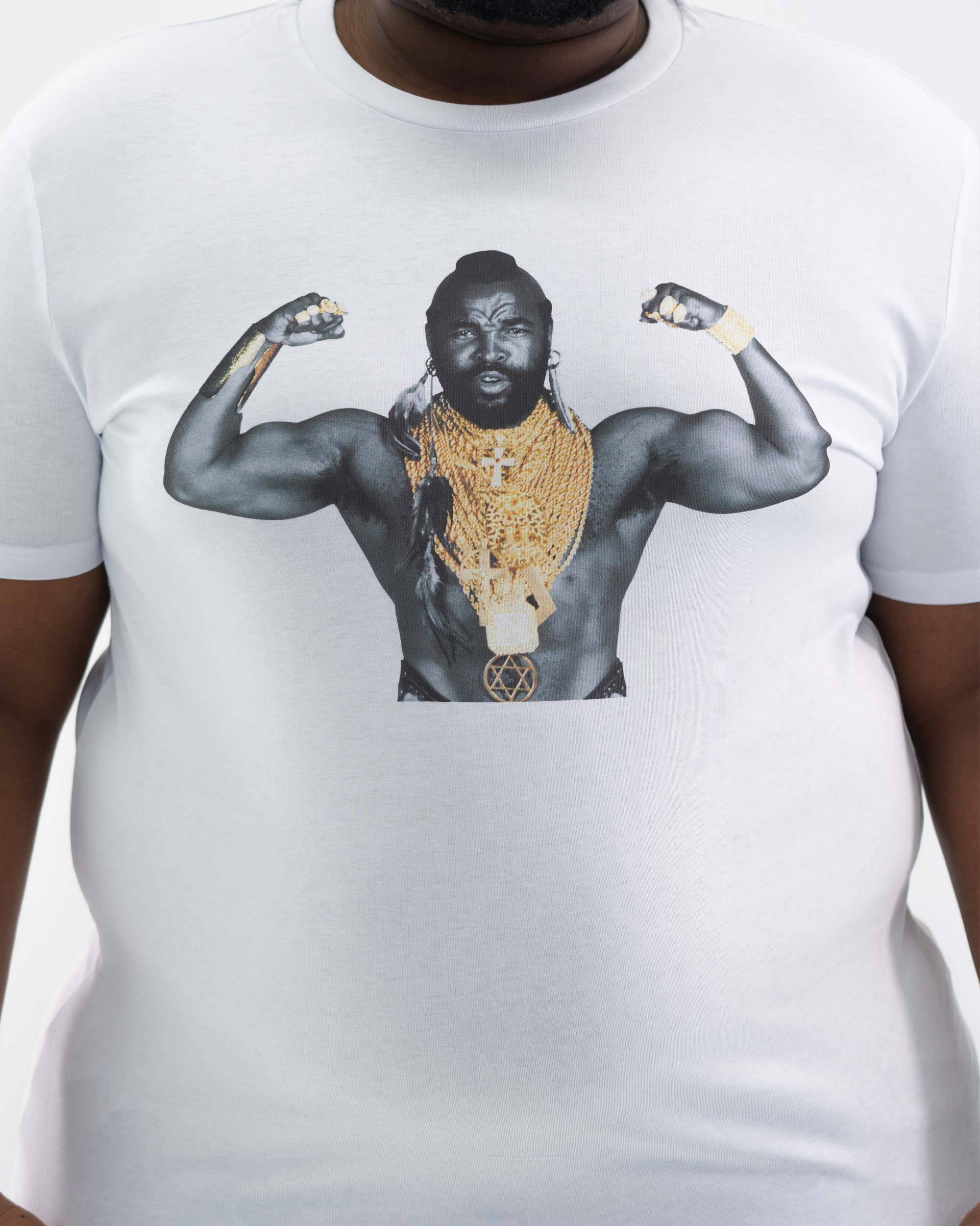 T-shirt Mister T. (en promo) de couleur Blanc