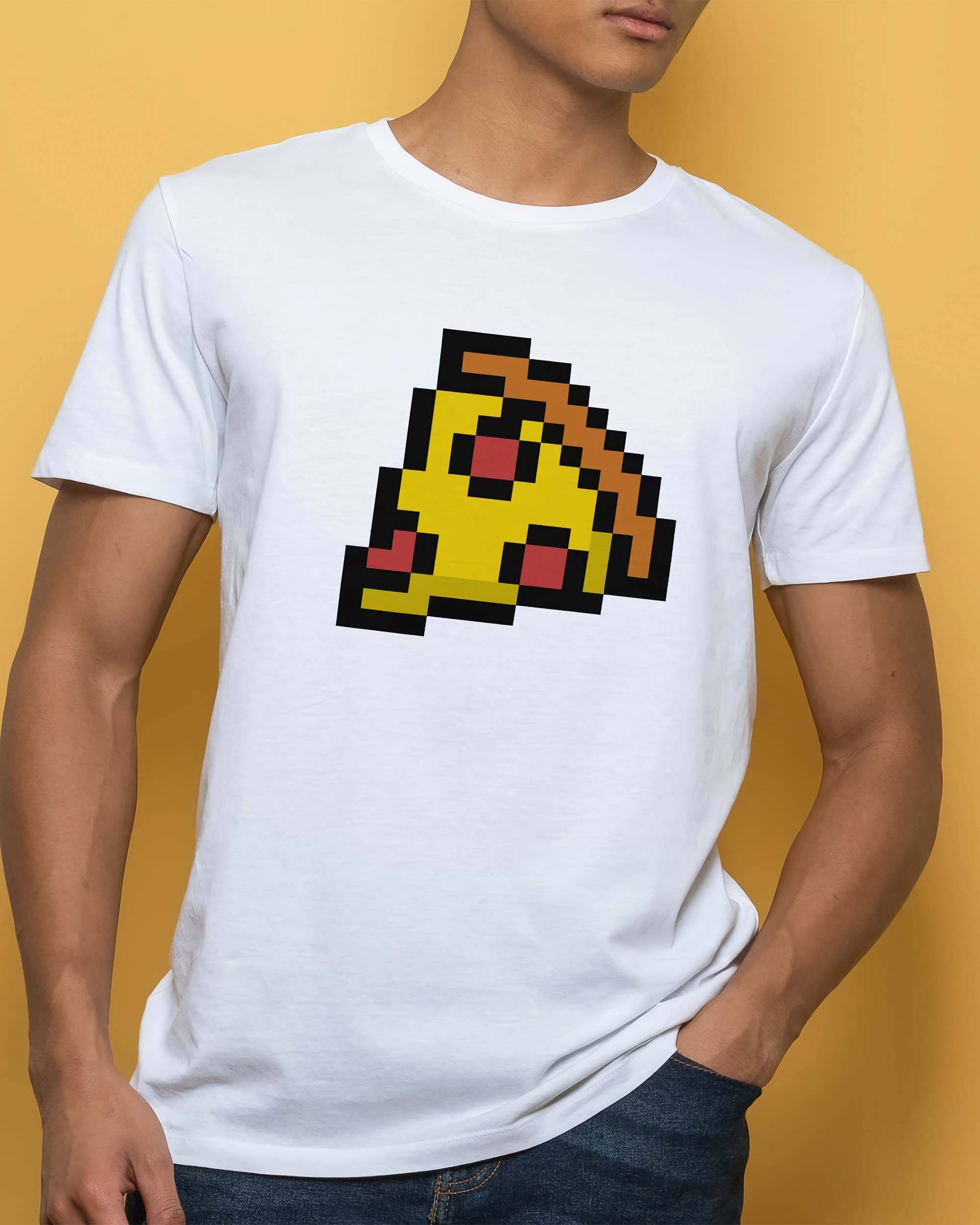 T-shirt Pixel Pizza (en promo) de couleur Blanc