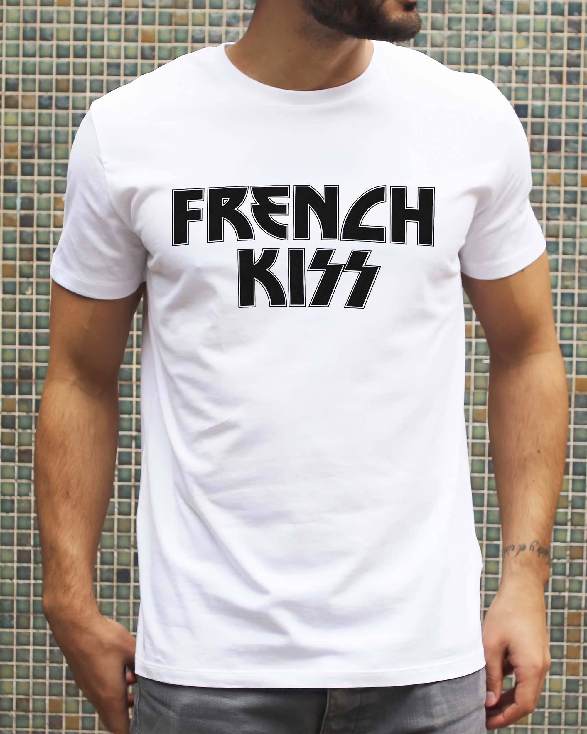 T-shirt French Kiss (en promo) de couleur Blanc