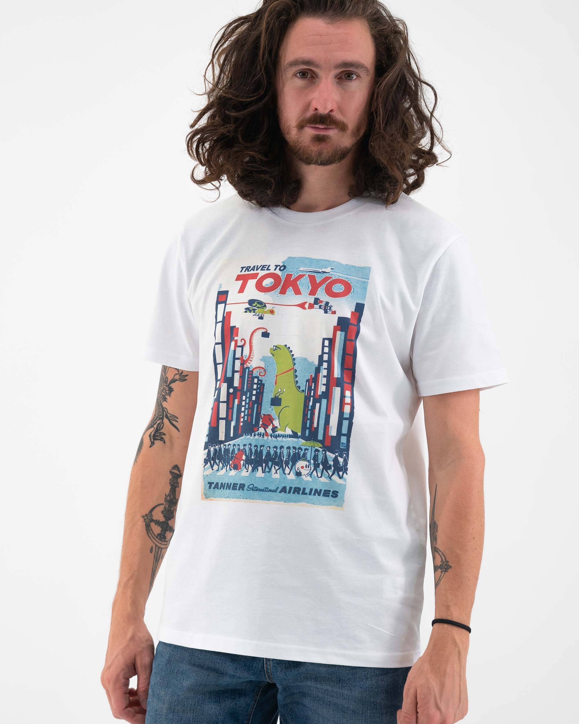 T-shirt Voyage à Tokyo (en promo) de couleur Blanc