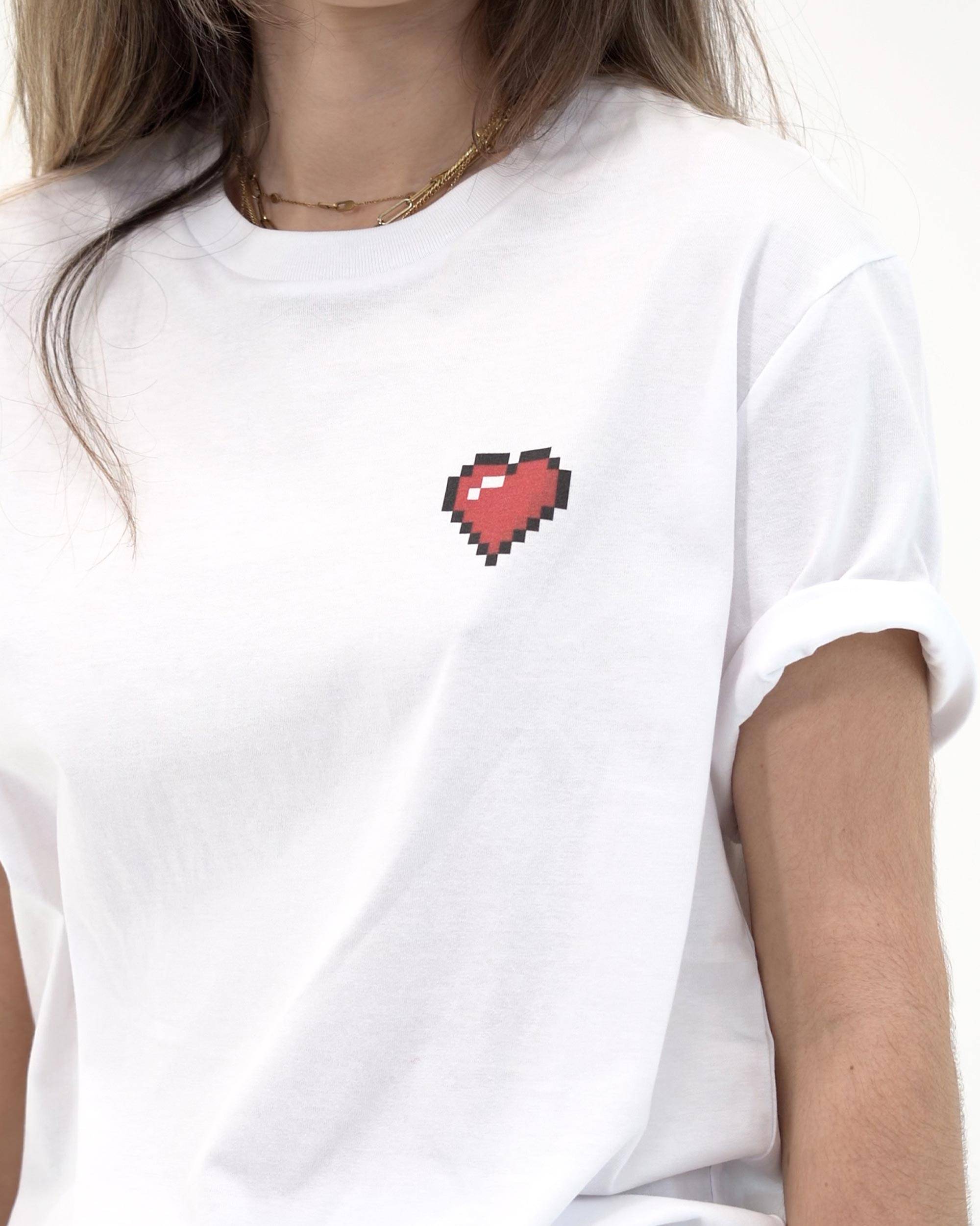 T-shirt Emoji Coeur (en promo) de couleur Blanc