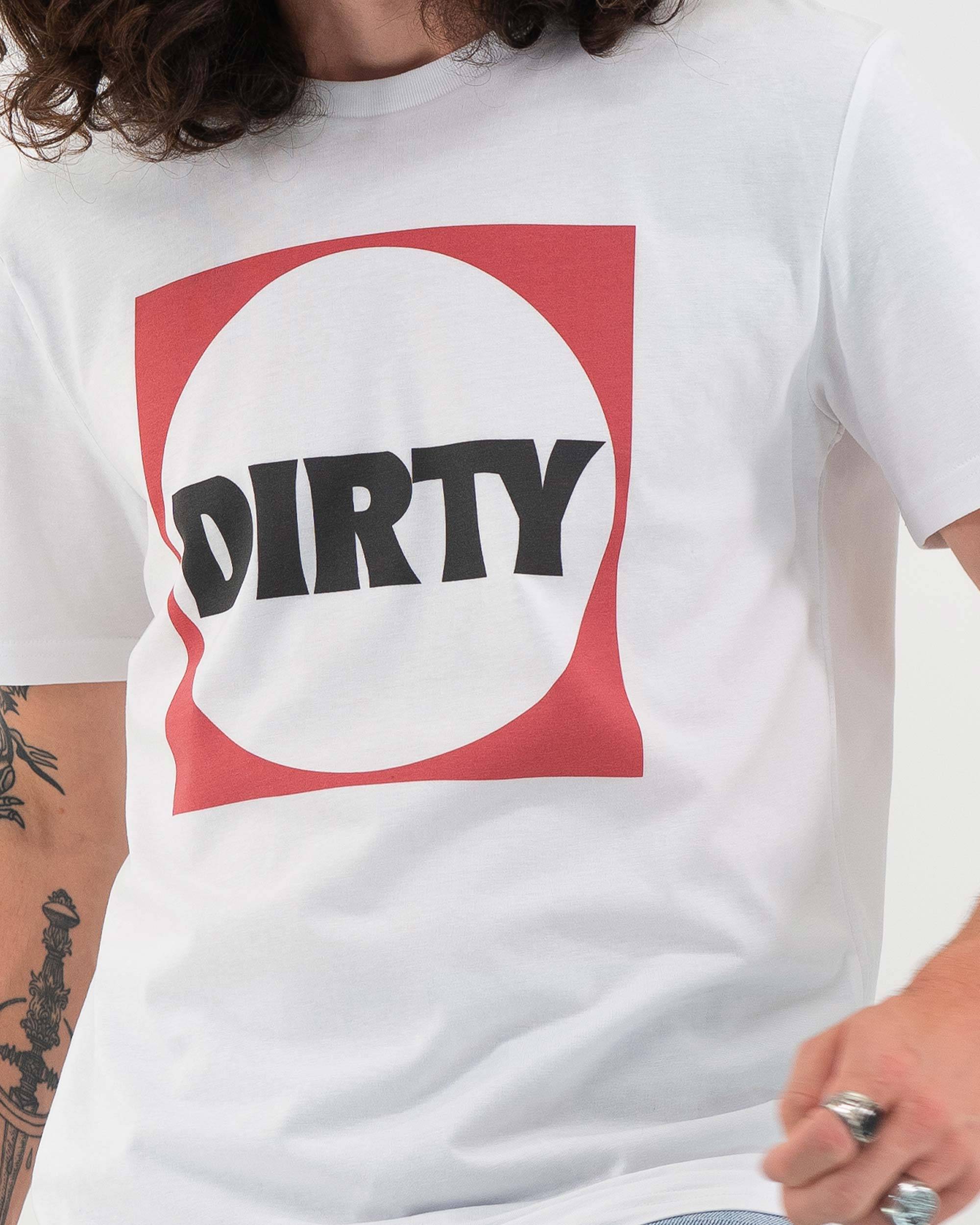 T-shirt Dirty (en promo) de couleur Blanc