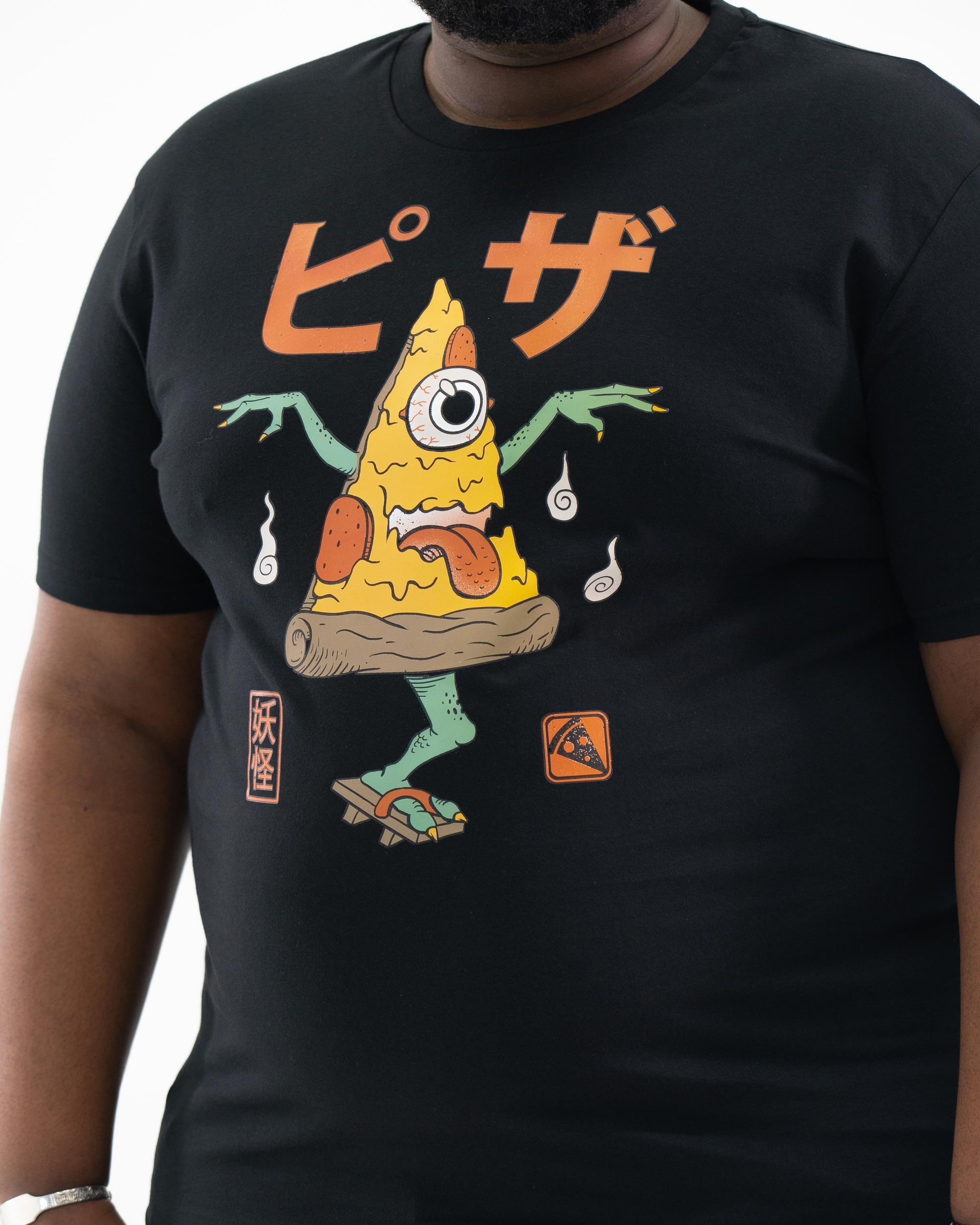 T-shirt Pizza Yokai (en promo) de couleur Noir