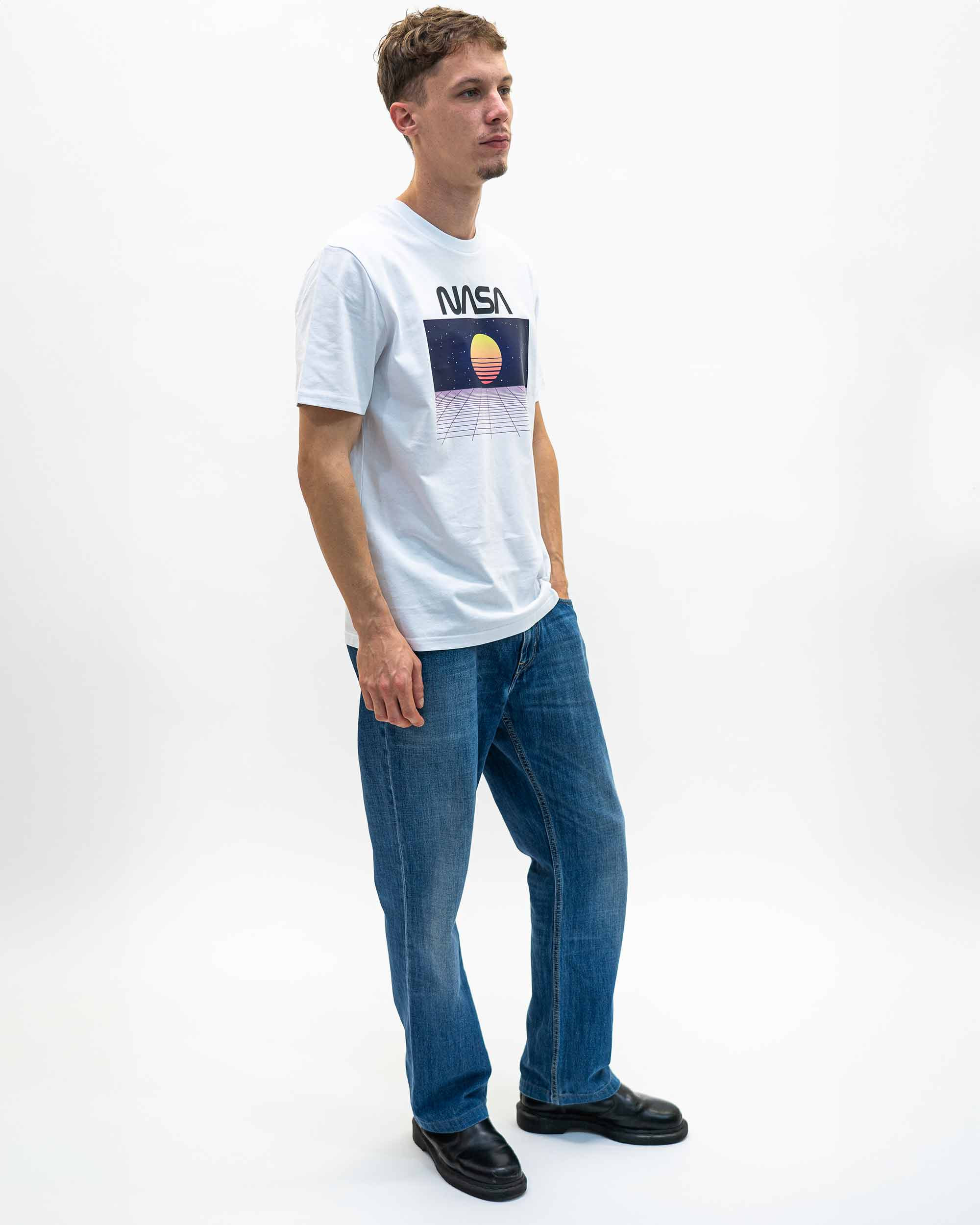 T-shirt Retro Sci-Fi NASA (en promo) de couleur Blanc