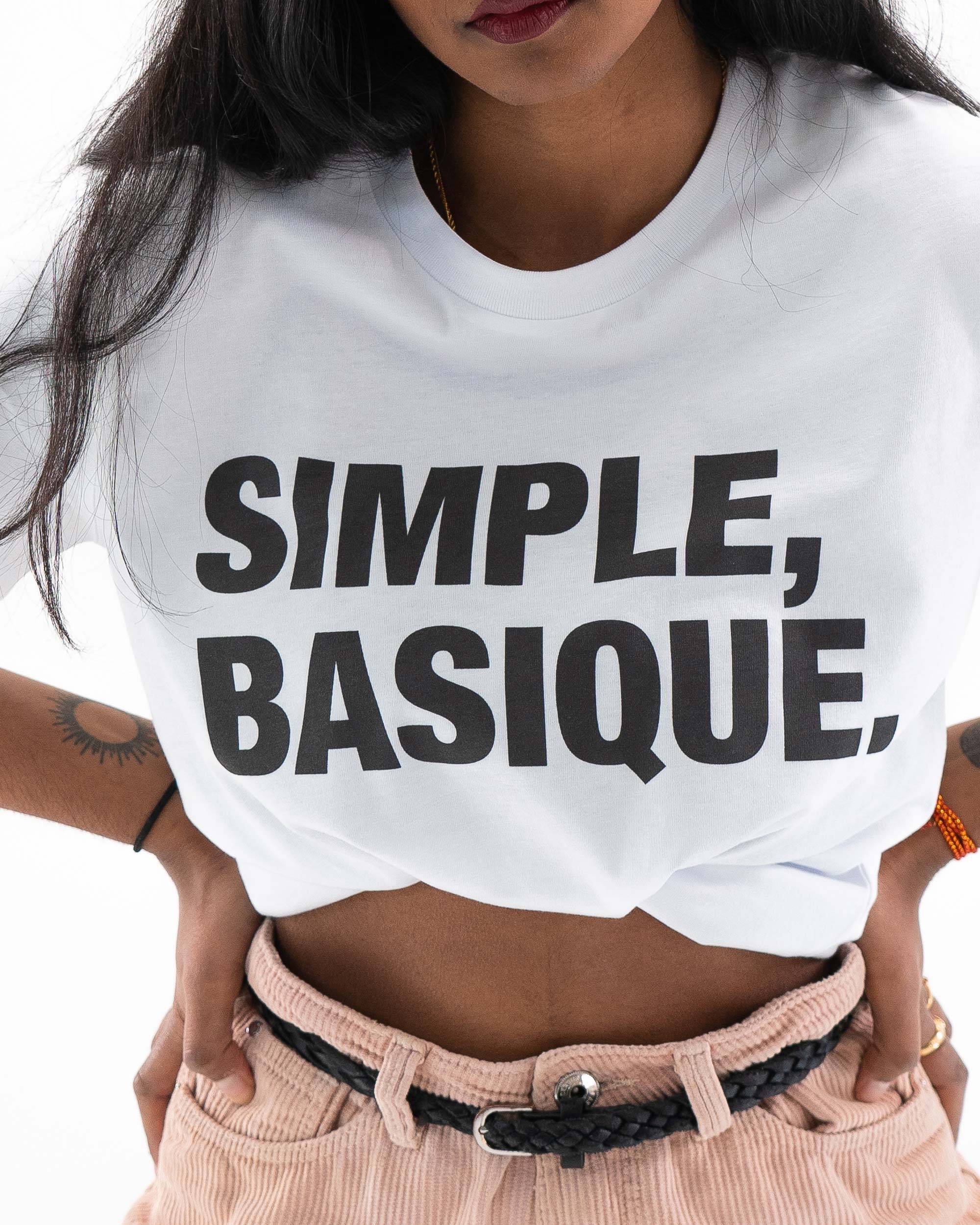 T-shirt Simple & Basique (en promo) de couleur Blanc