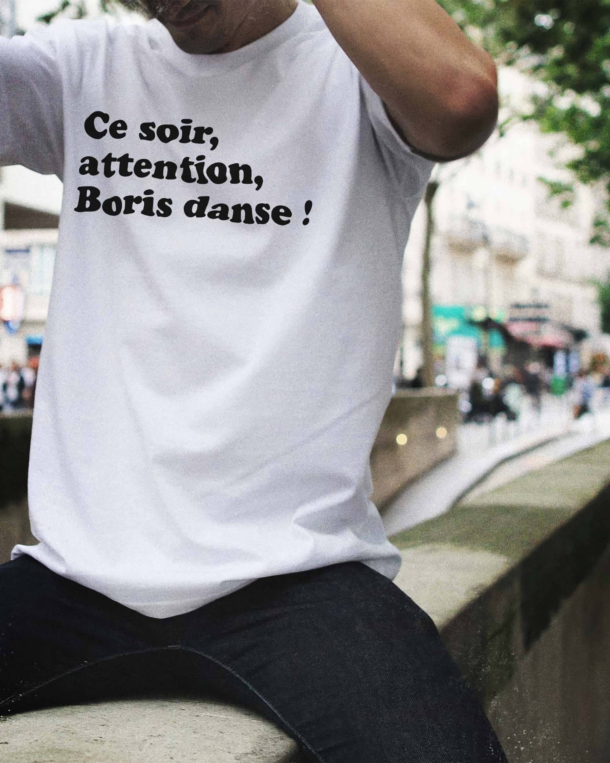 T-shirt Boris Danse (en promo) de couleur Blanc