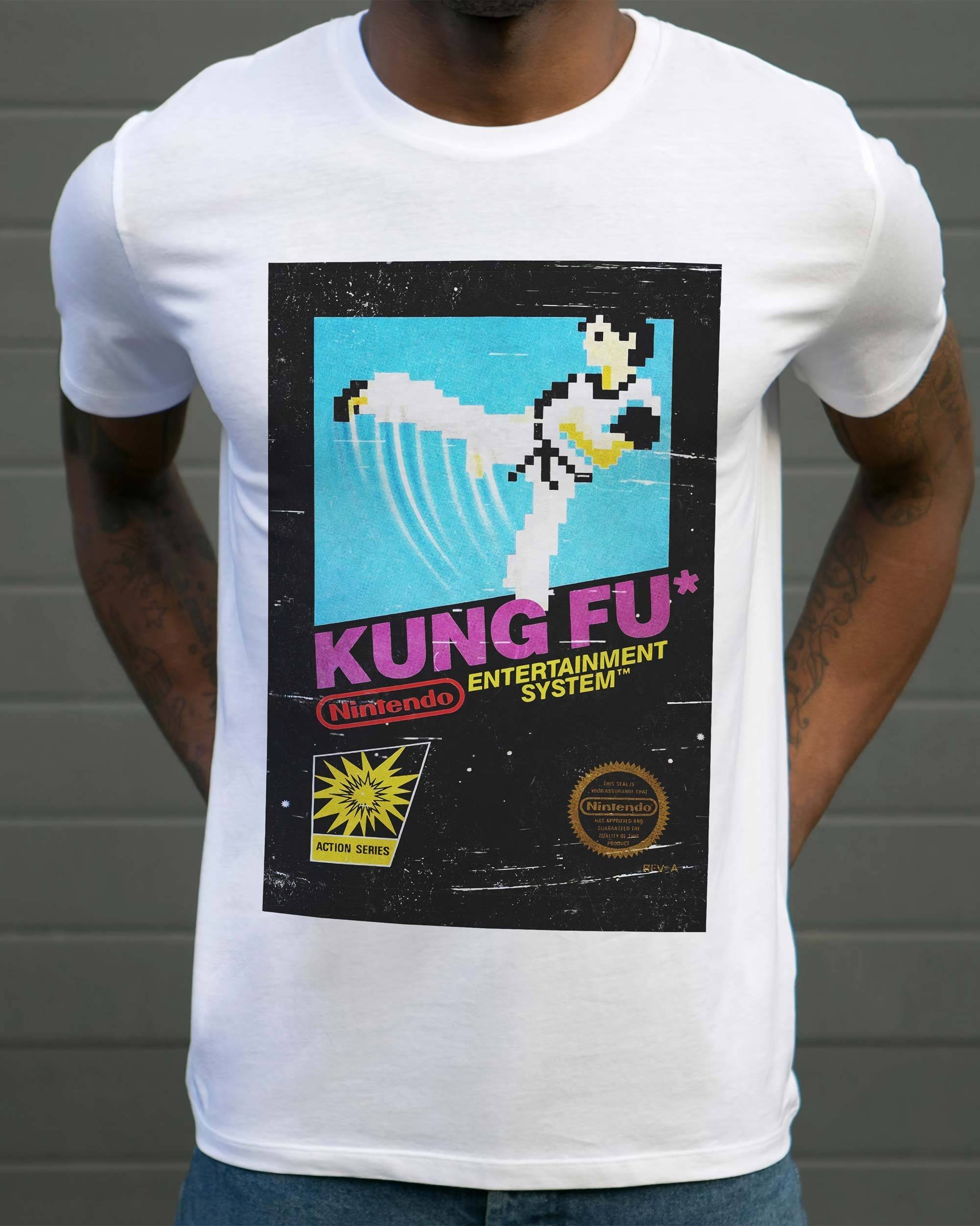 T-shirt Kung Fu Nintendo (en promo) de couleur Blanc