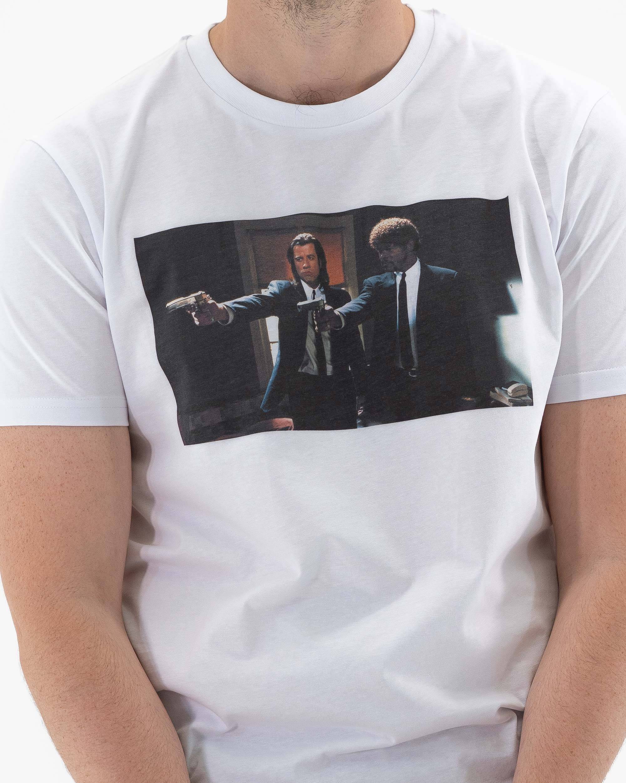 T-shirt John Travolta Samuel L. Jackson (en promo) de couleur Blanc