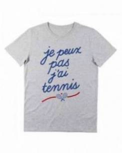 T-shirt Je Peux Pas J'ai Tennis (en promo) Grafitee