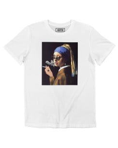 T-shirt La Jeune Fille À La Cigarette (en promo) Grafitee