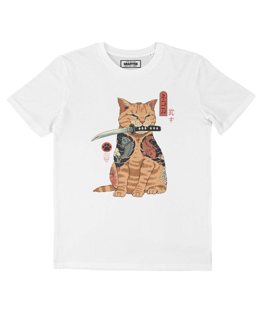 T-shirt Katana le Chat Vengeur (en promo) Grafitee