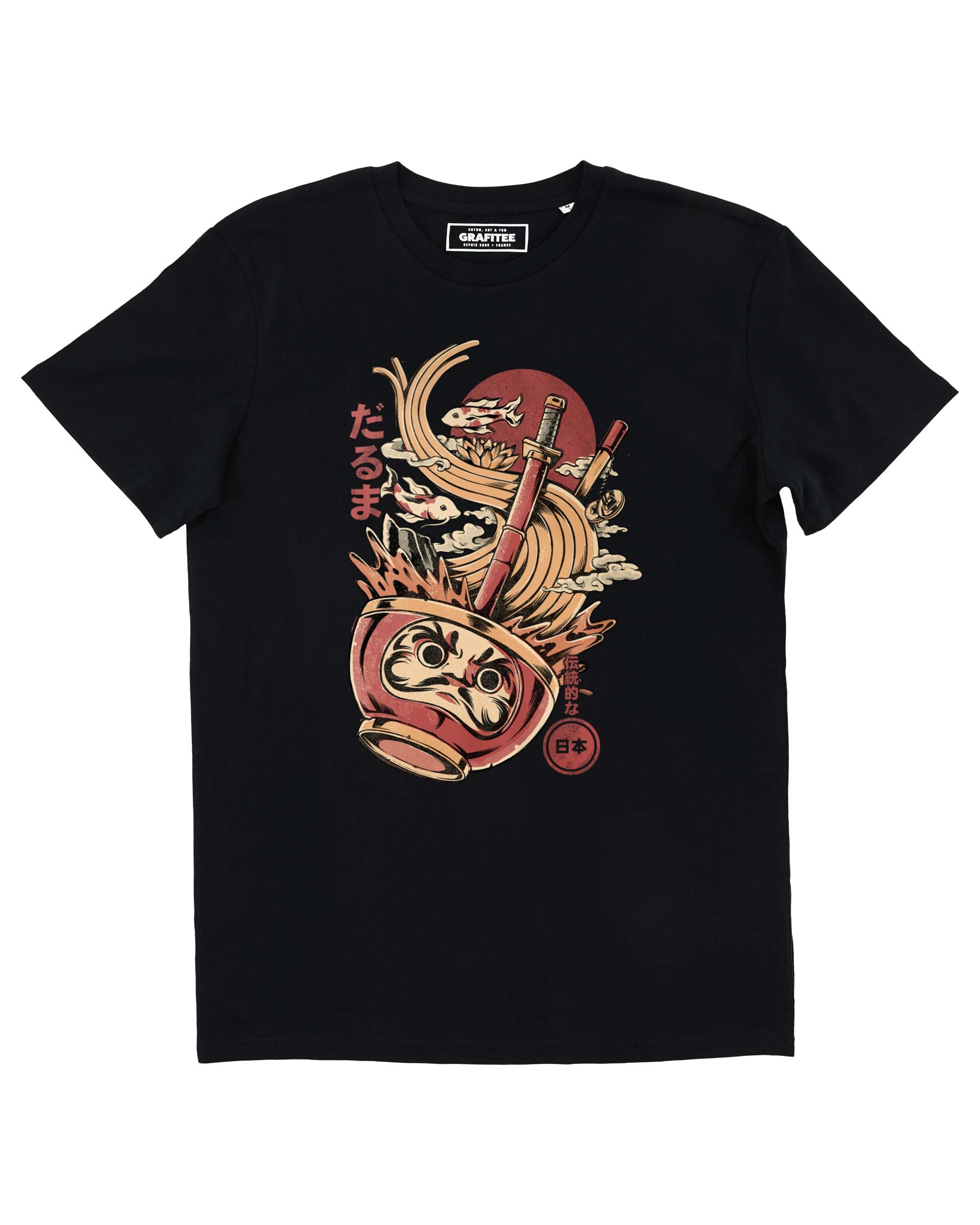 T-shirt Ramen et Daruma (en promo) Grafitee